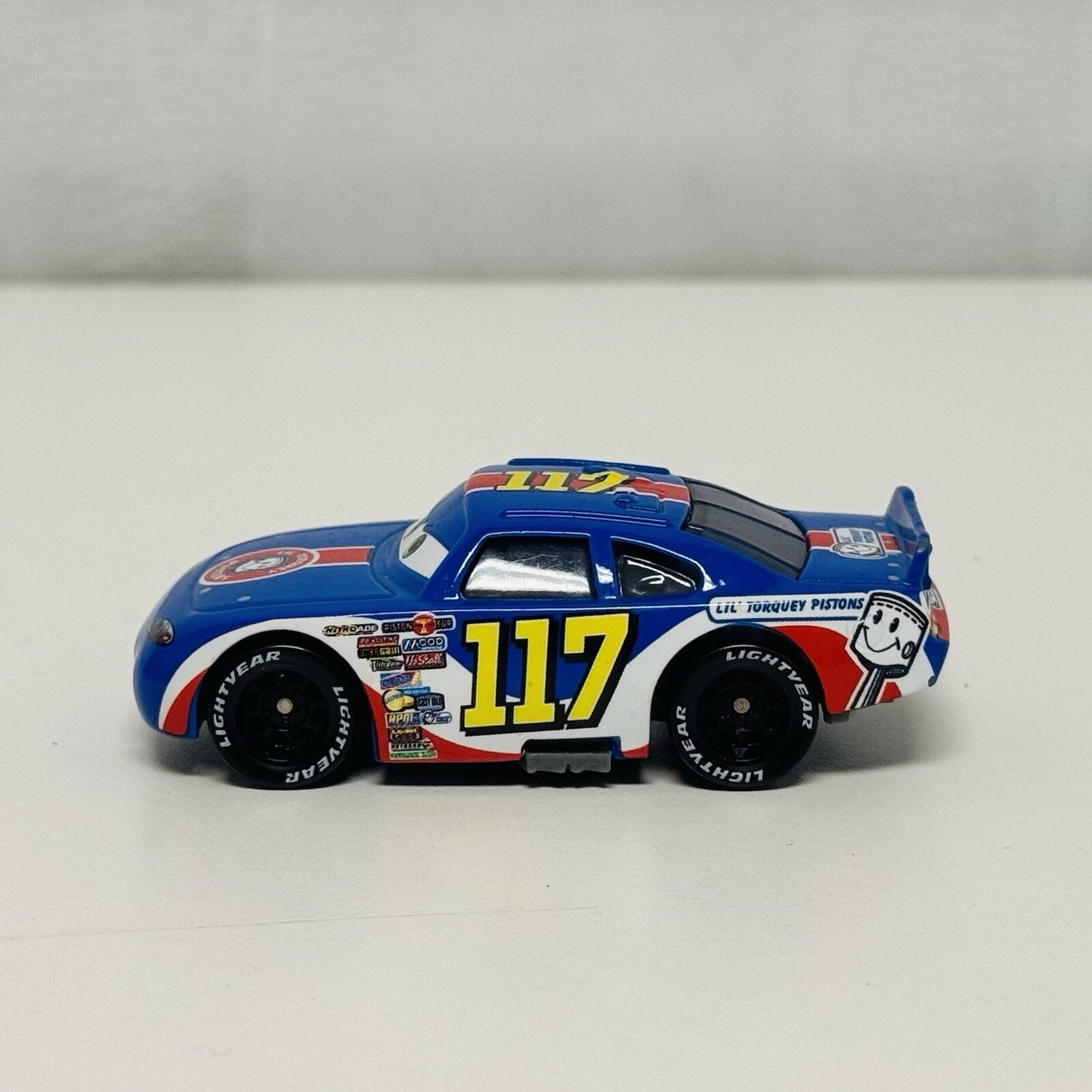 Disney Pixar Cars - LIL TORQUEY PISTONS Black Wheels FACTORY CUSTOM BACKDOOR