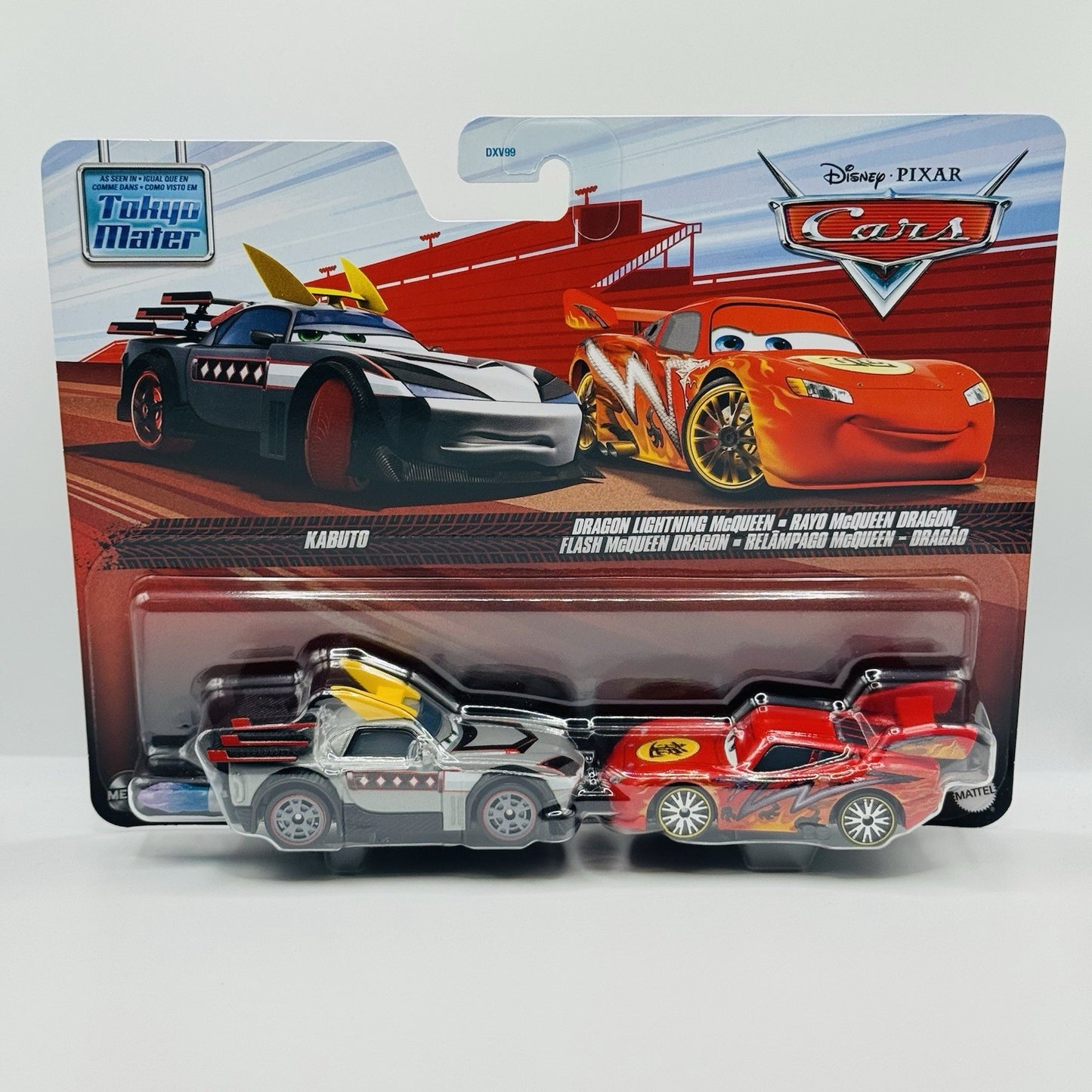 Disney Pixar Cars Toon - DRAGON MCQUEEN & KABUTO FLAMES Tokyo Mater 1:55 Diecast