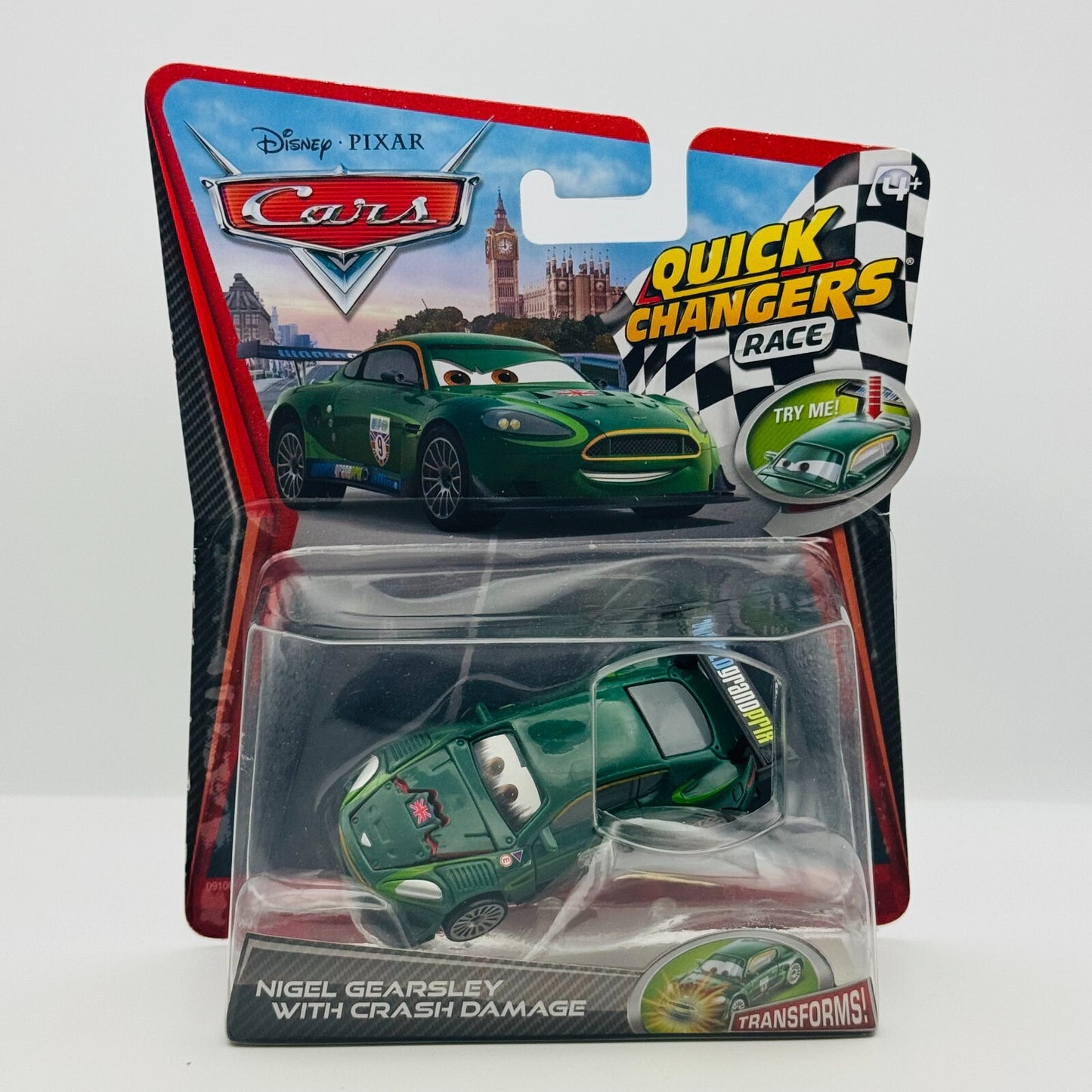 Disney Pixar Cars - NIGEL GEARSLEY WITH CRASH DAMAGE QUICK CHANGERS - 1:55 Scale