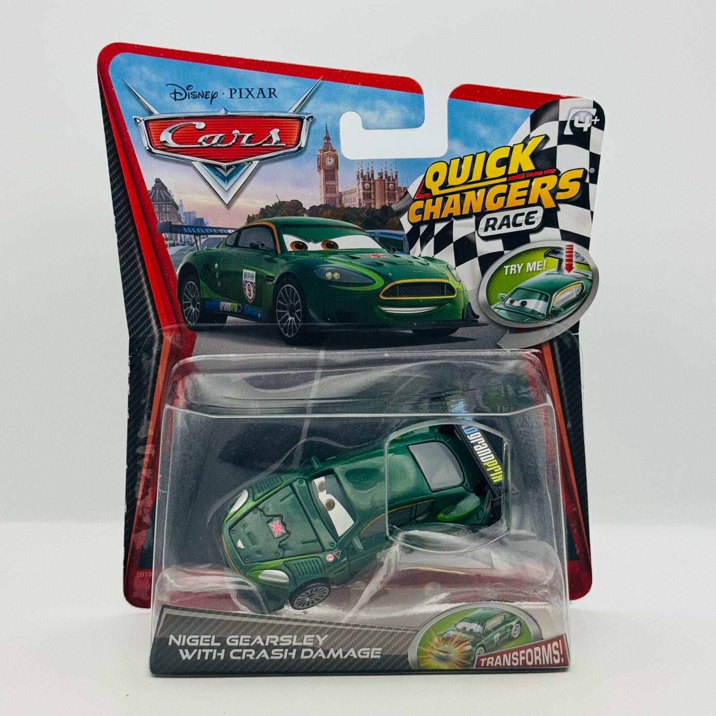Disney Pixar Cars - NIGEL GEARSLEY WITH CRASH DAMAGE QUICK CHANGERS - 1:55 Scale