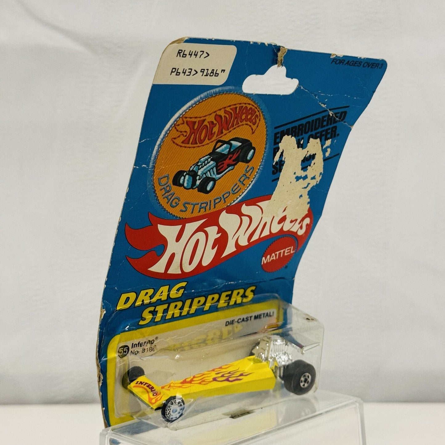 Hot Wheels - DRAG STRIPPERS INFERNO NO. 9186 PATCH CARD 1977 1:64 Scale Diecast
