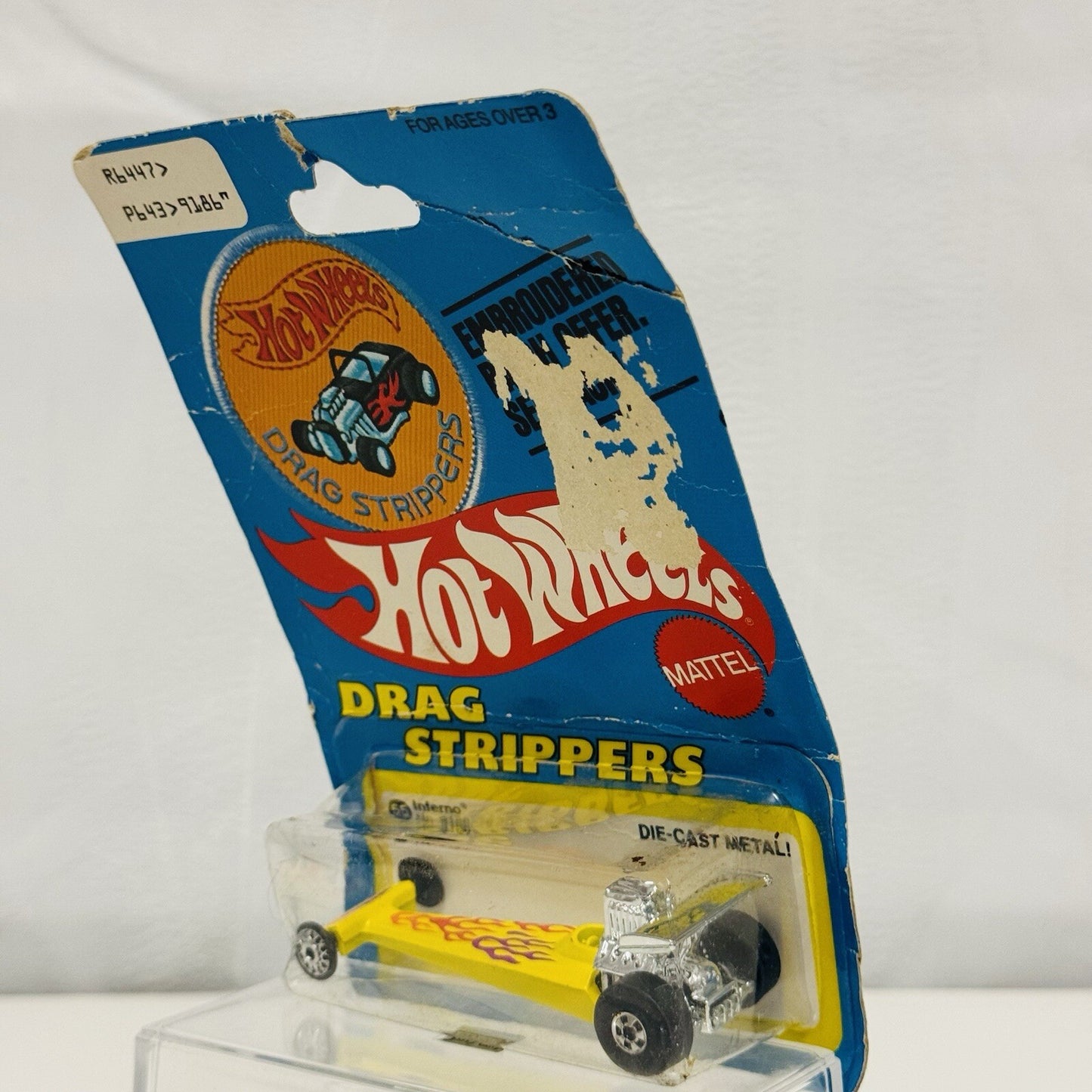 Hot Wheels - DRAG STRIPPERS INFERNO NO. 9186 PATCH CARD 1977 1:64 Scale Diecast