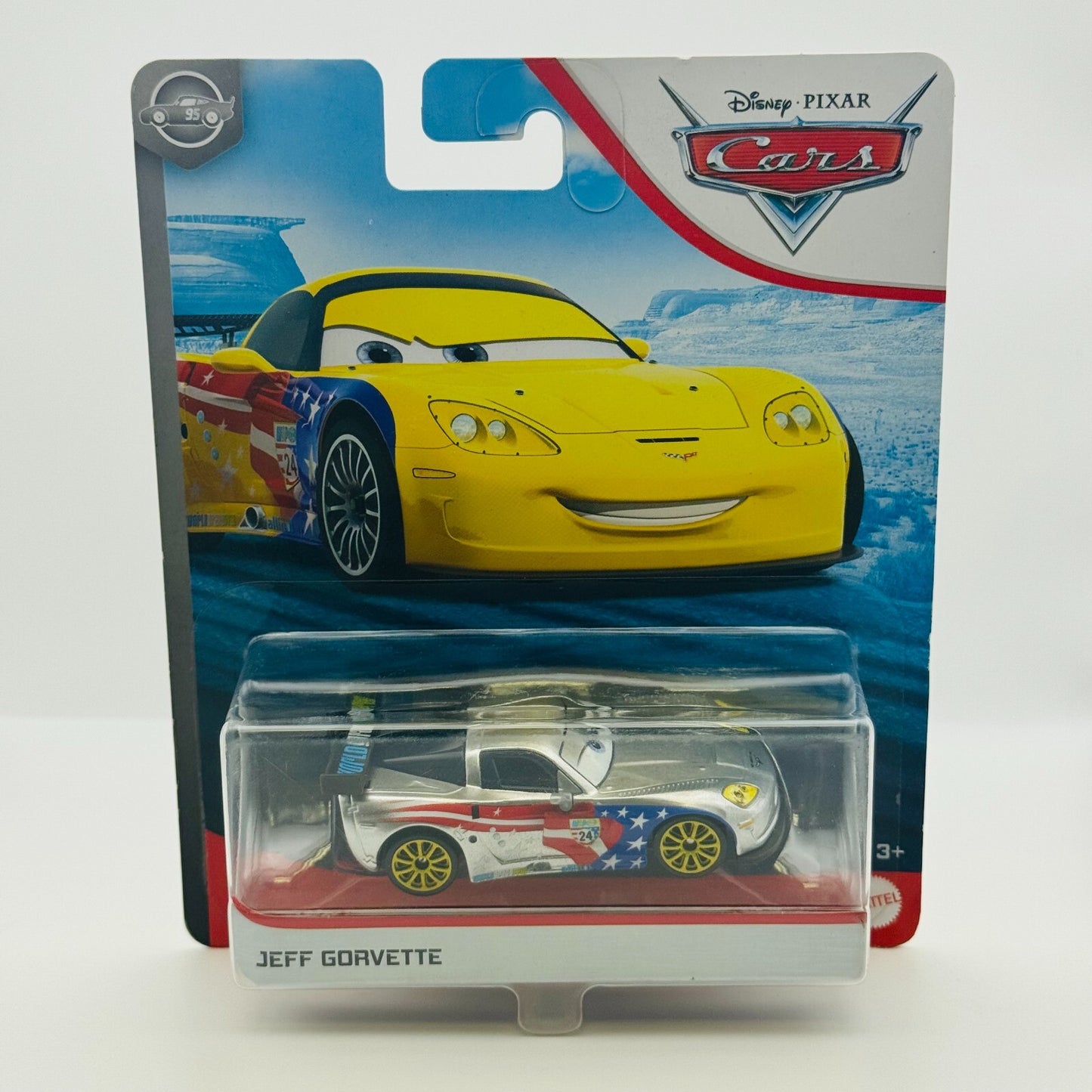 Disney Pixar Cars - METALLIC SILVER JEFF GORVETTE Scavenger Hunt - 1:55 Diecast