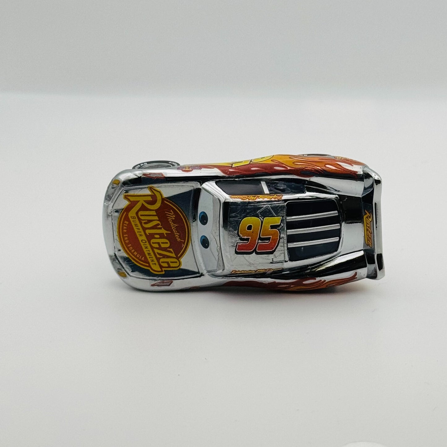 Disney Pixar Cars - SILVER CHROME LIGHTNING McQUEEN Factory Custom- 1:55 Diecast