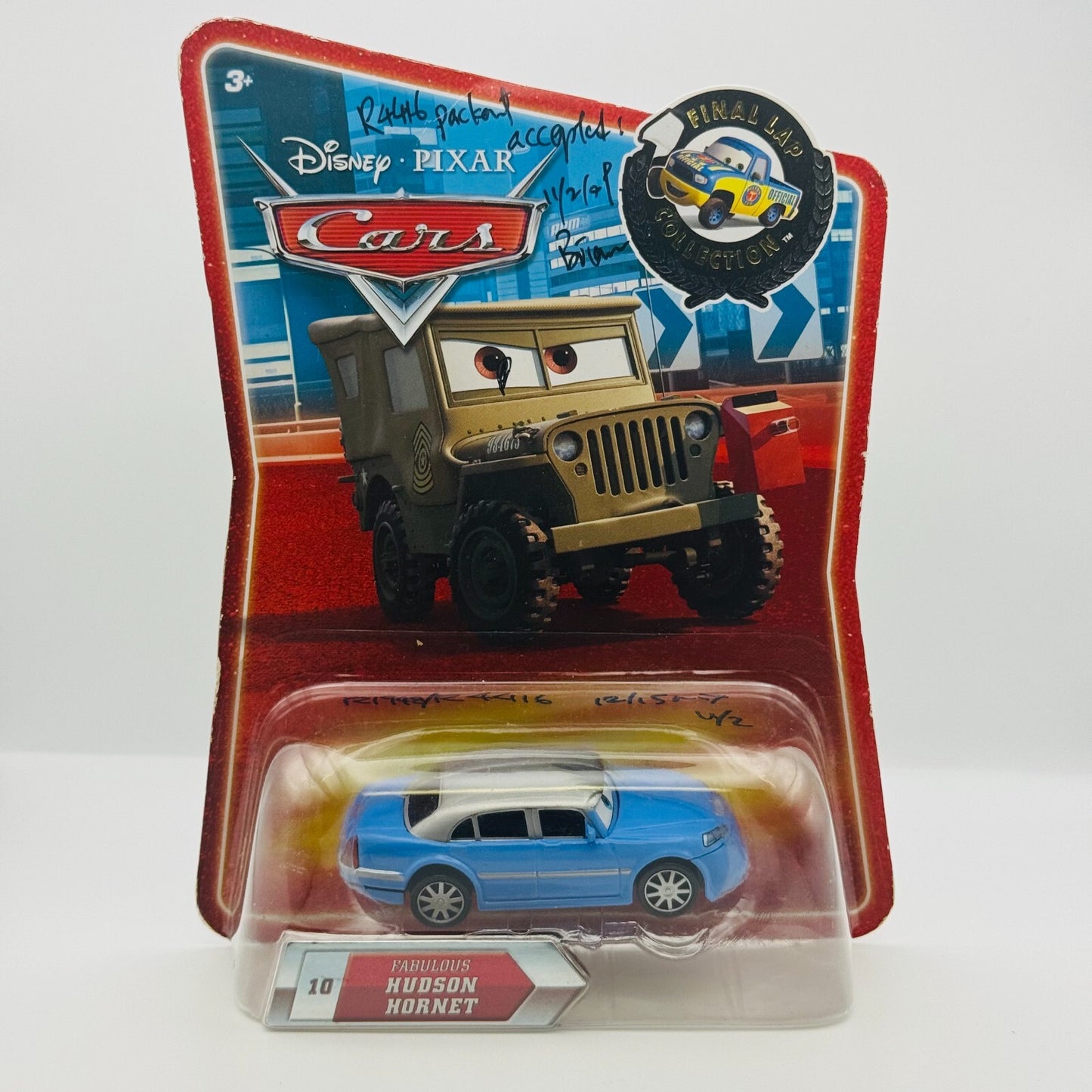 Disney Pixar Cars PACKAGED PROTOTYPE FINAL LAP SAMPLE JAY LIMO TESTSHOT 2009