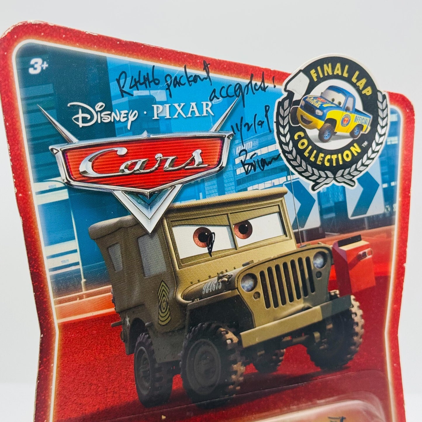 Disney Pixar Cars PACKAGED PROTOTYPE FINAL LAP SAMPLE JAY LIMO TESTSHOT 2009