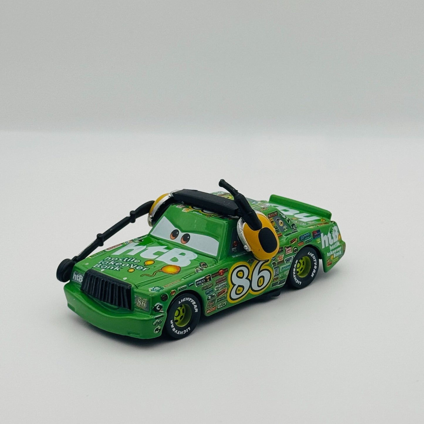 Disney Pixar Cars - CARS 1 CHICK HICKS WITH HEADSET Custom - 1:55 Diecast