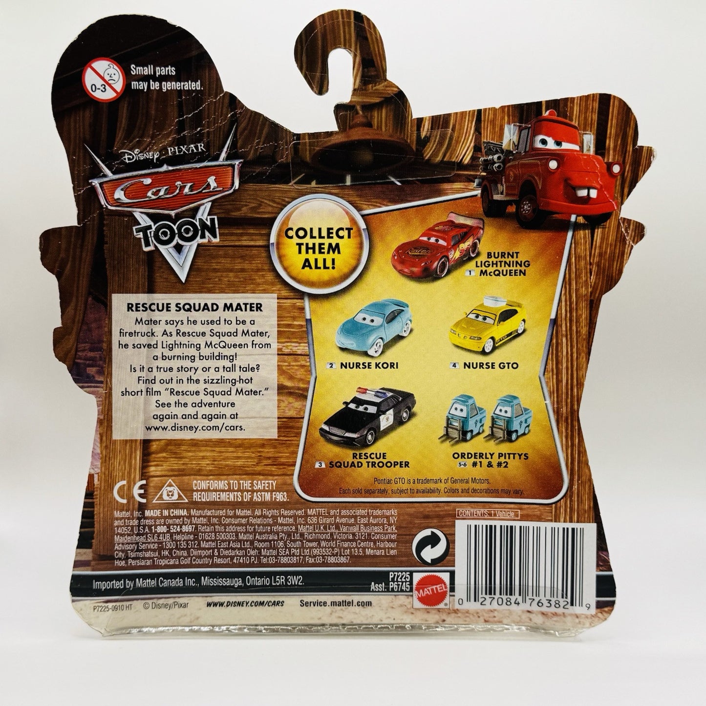 Disney Pixar Cars TOON - NURSE KORI RESCUE SQUAD MATER 2010 - 1:55 Diecast