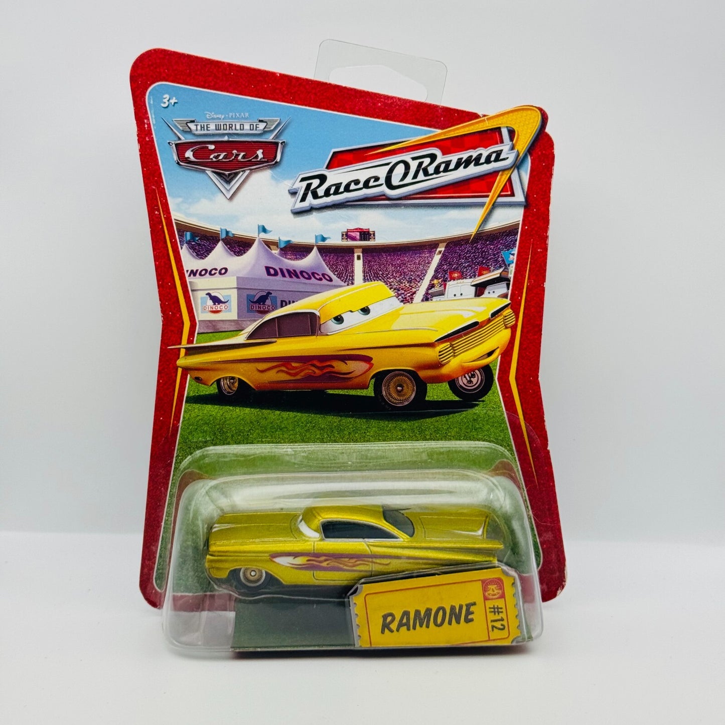 Disney Pixar Cars - YELLOW RAMONE Race O Rama 2009 *Taped Hanger* - 1:55 Diecast