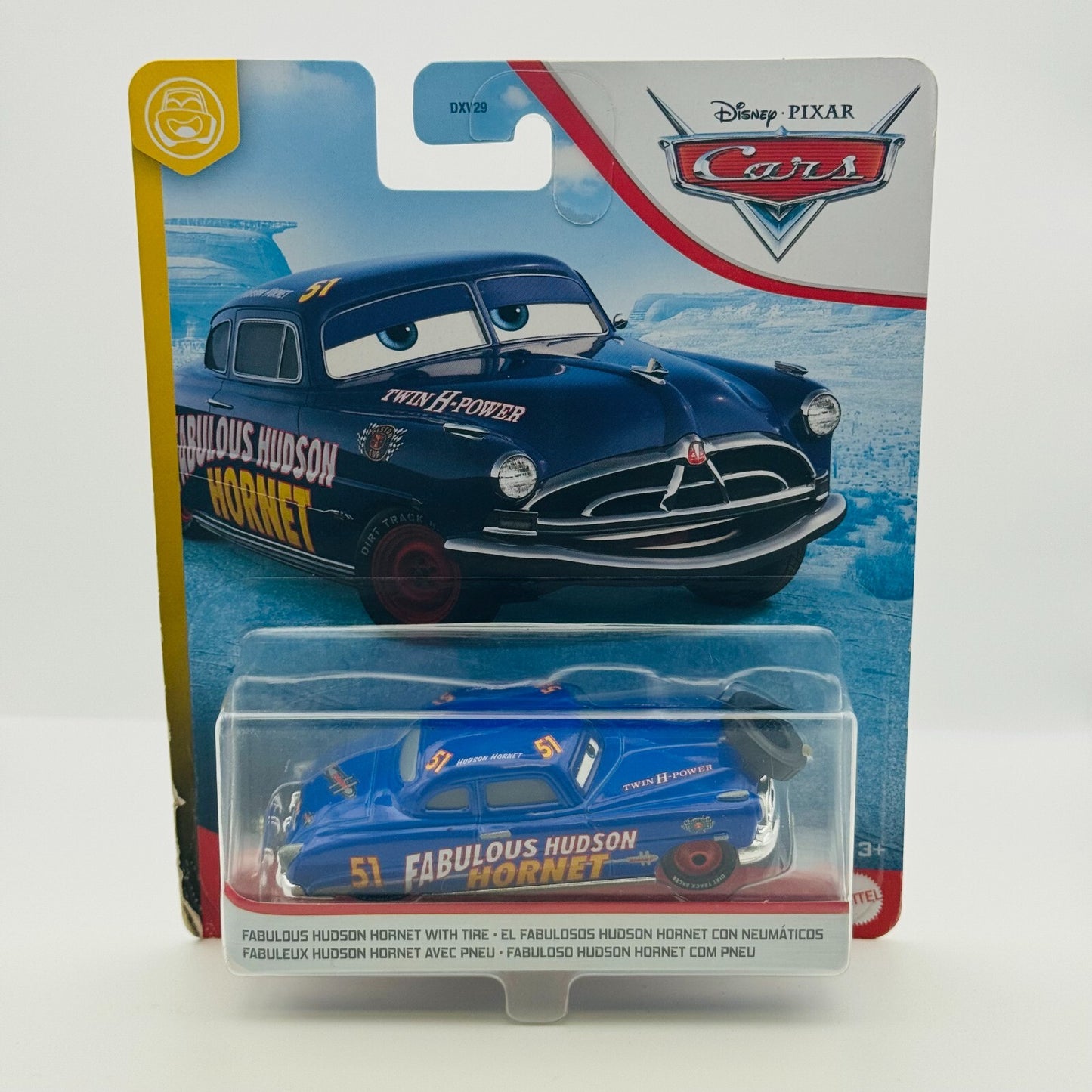 Disney Pixar Cars - DOC FABULOUS HUDSON HORNET WITH TIRE 2020 - 1:55 Diecast