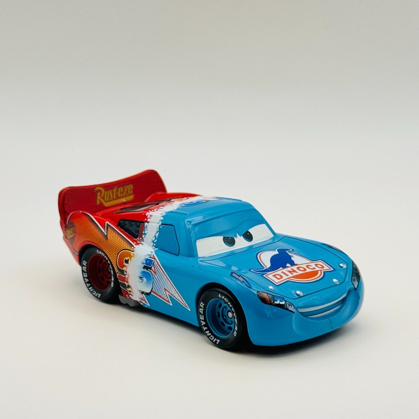 Disney Pixar Cars -TRANSFORMING McQUEEN BLUE WINDOWS Factory Custom 1:55 Diecast