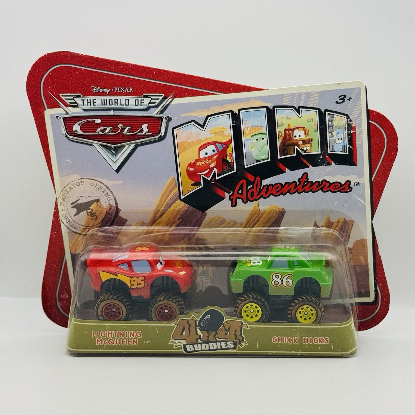 Disney Pixar Cars - Mini Adventures McQUEEN & GREEN CHICK HICKS - 4X4 Buddies