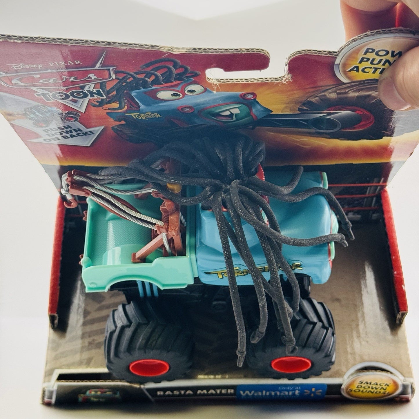 Disney Pixar Cars Toon - RASTA MATER Monster Truck Mater - POWER PUNCH ACTION