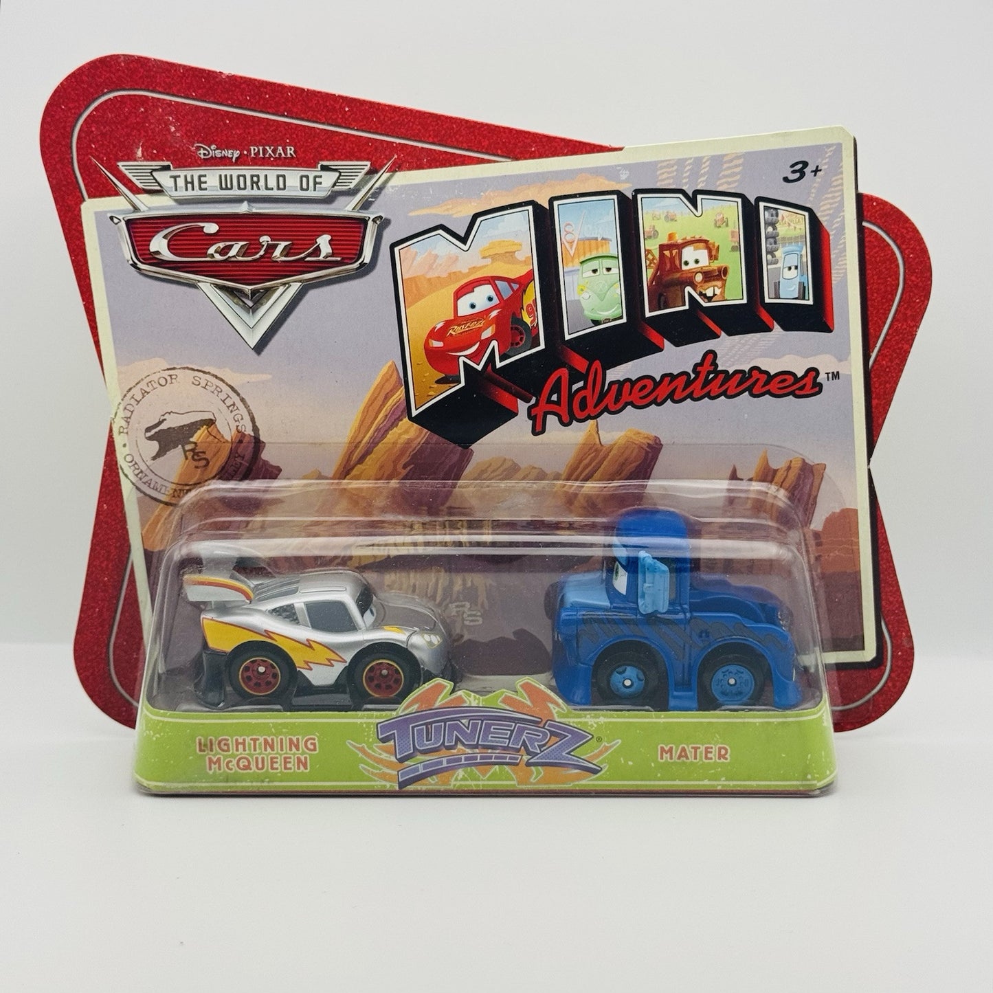 Disney Pixar Cars - Mini Adventures SILVER LIGHTNING McQUEEN & MATER - Tunerz