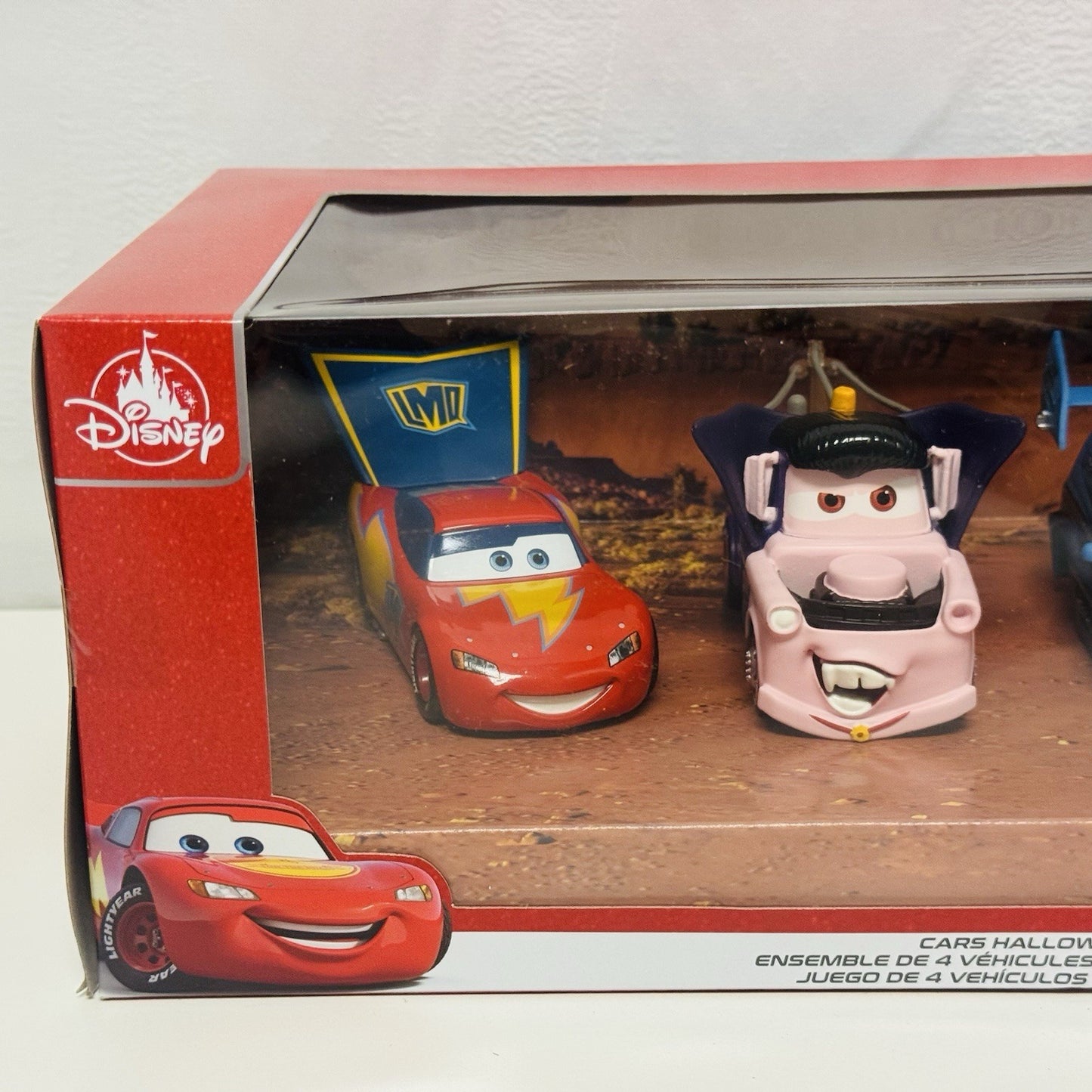 Disney Pixar Cars - HALLOWEEN 4-PACK CLOWN RED, DJ, DRACULA MATER - 1:43 Diecast