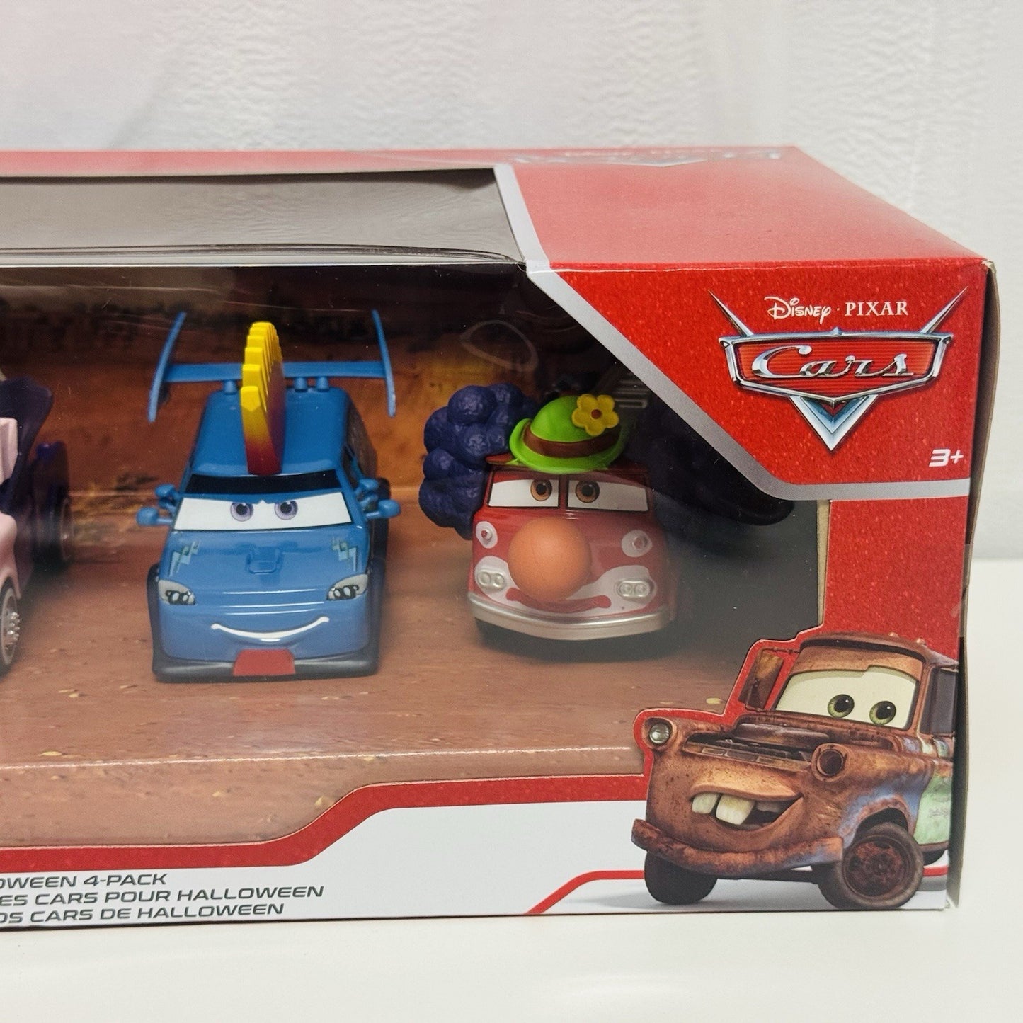 Disney Pixar Cars - HALLOWEEN 4-PACK CLOWN RED, DJ, DRACULA MATER - 1:43 Diecast