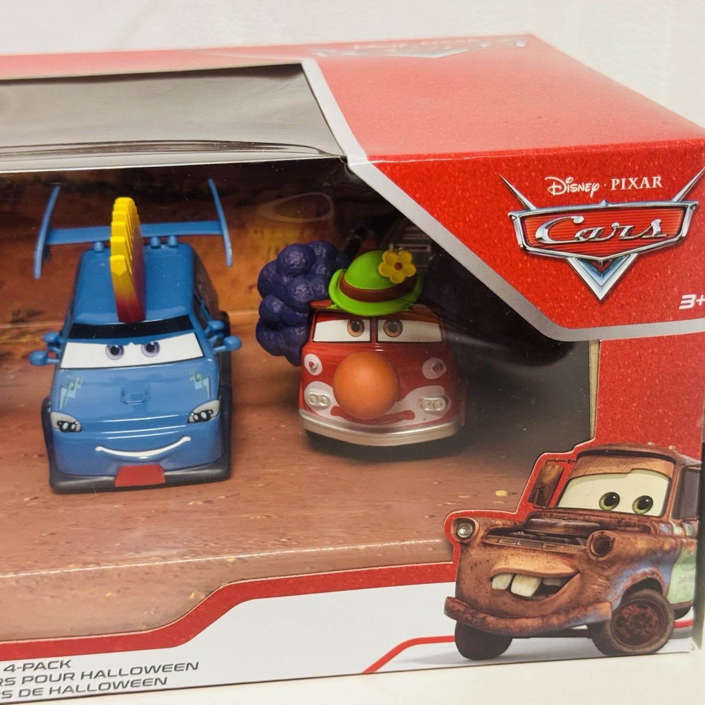 Disney Pixar Cars - HALLOWEEN 4-PACK CLOWN RED, DJ, DRACULA MATER - 1:43 Diecast