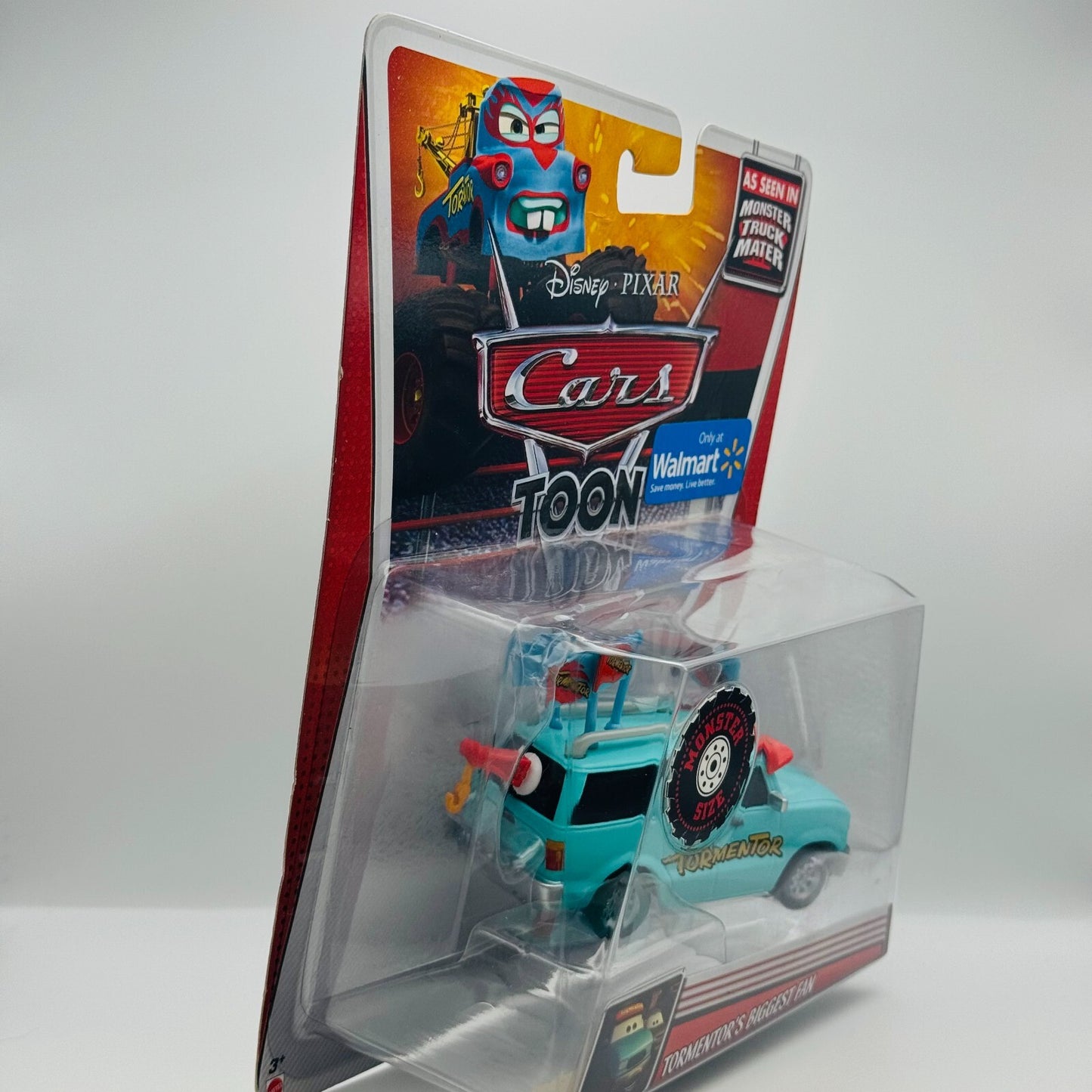 Disney Pixar Cars Toon TORMENTOR'S BIGGEST FAN Monster Truck Mater 1:55 Diecast