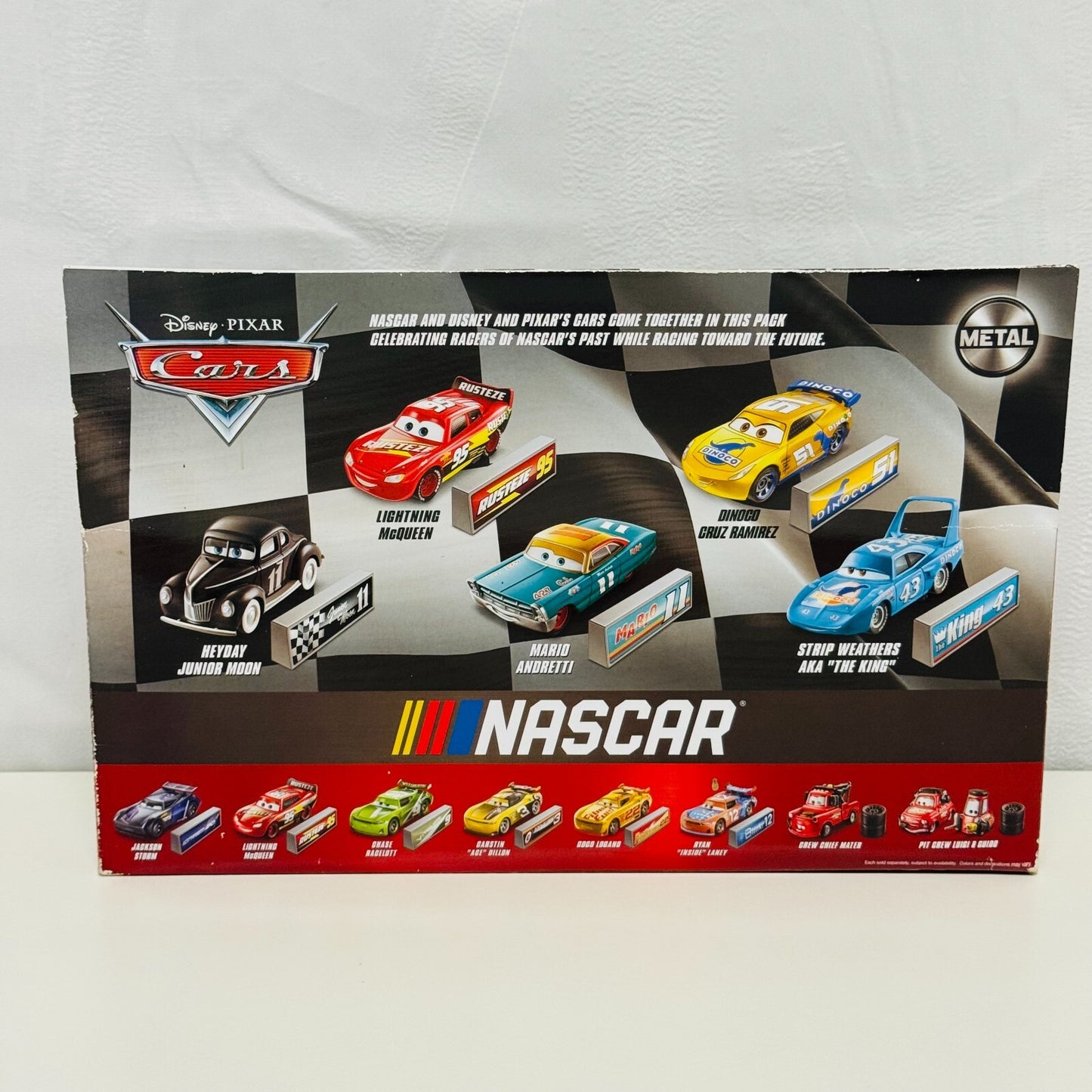 Disney Pixar Cars - NASCAR THROUGH THE YEARS 5-PACK CRUZ KING MARIO 1:55 Diecast