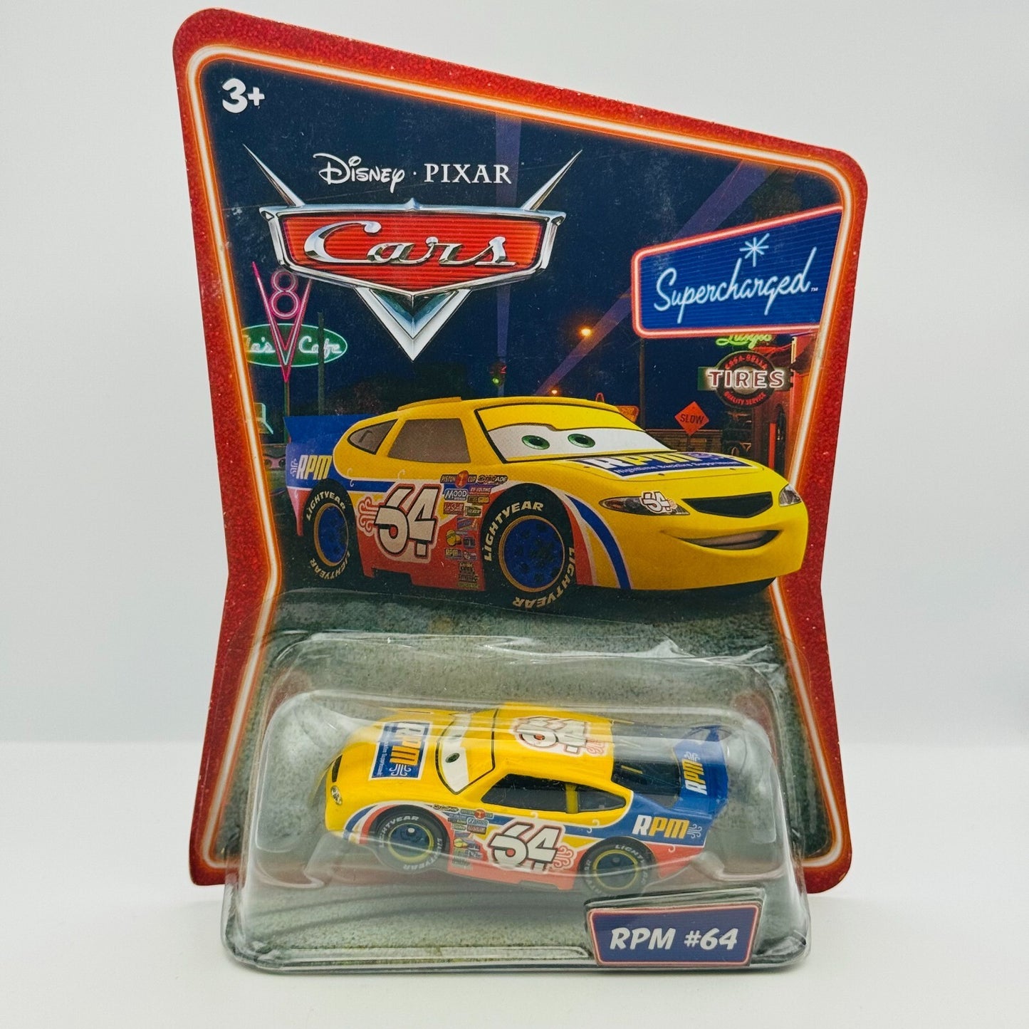 Disney Pixar Cars - RPM NO. 64 WINFORD BRADFORD Supercharged 2007 - 1:55 Diecast