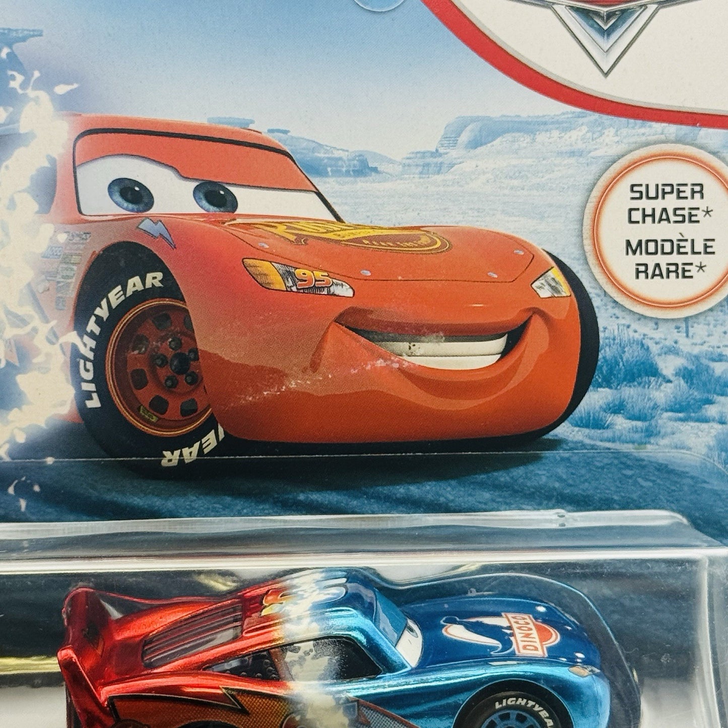 Disney Pixar Cars - SUPER CHASE TRANSFORMING LIGHTNING MCQUEEN - 1:55 Diecast