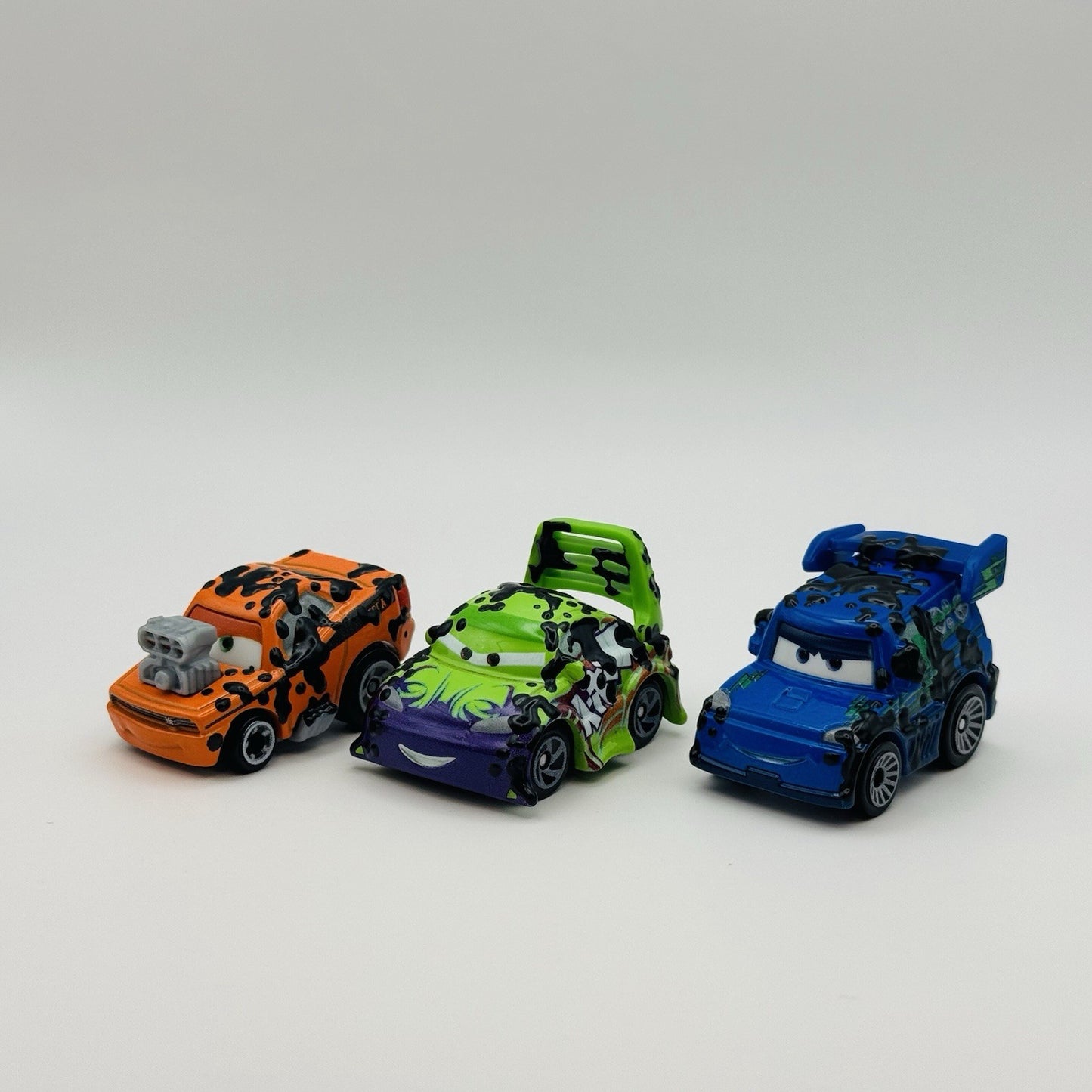 Disney Pixar Cars - Mini Racers TUNERS WITH TAR DJ WINGO SNOT ROD CUSTOM Diecast