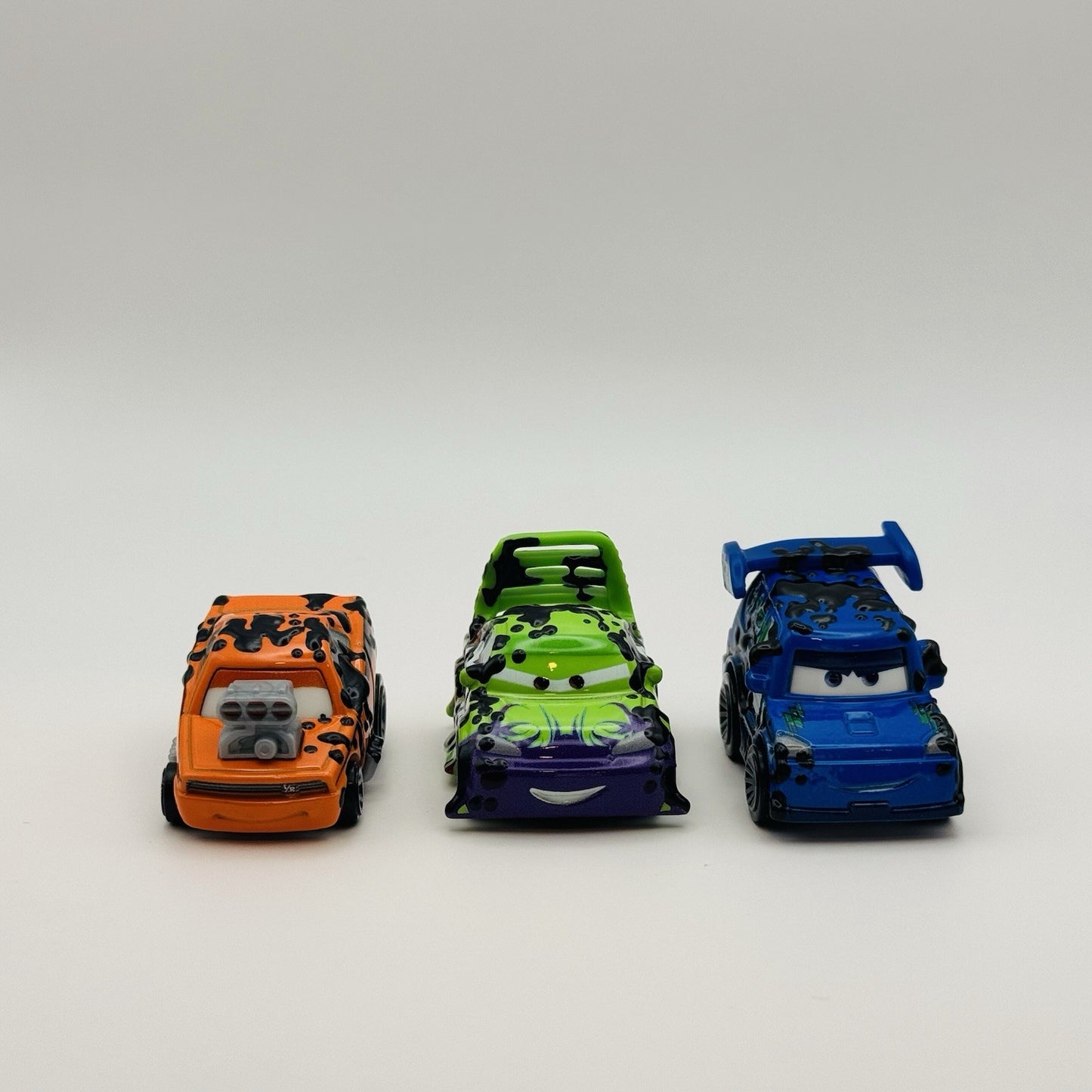 Disney Pixar Cars - Mini Racers TUNERS WITH TAR DJ WINGO SNOT ROD CUSTOM Diecast