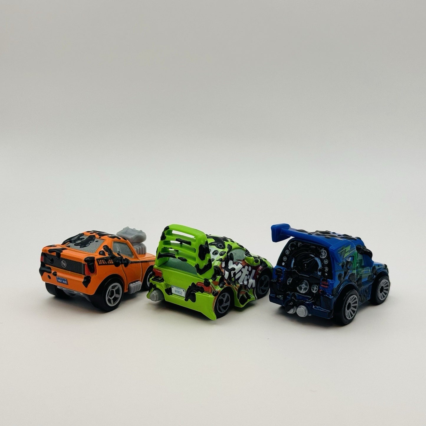 Disney Pixar Cars - Mini Racers TUNERS WITH TAR DJ WINGO SNOT ROD CUSTOM Diecast