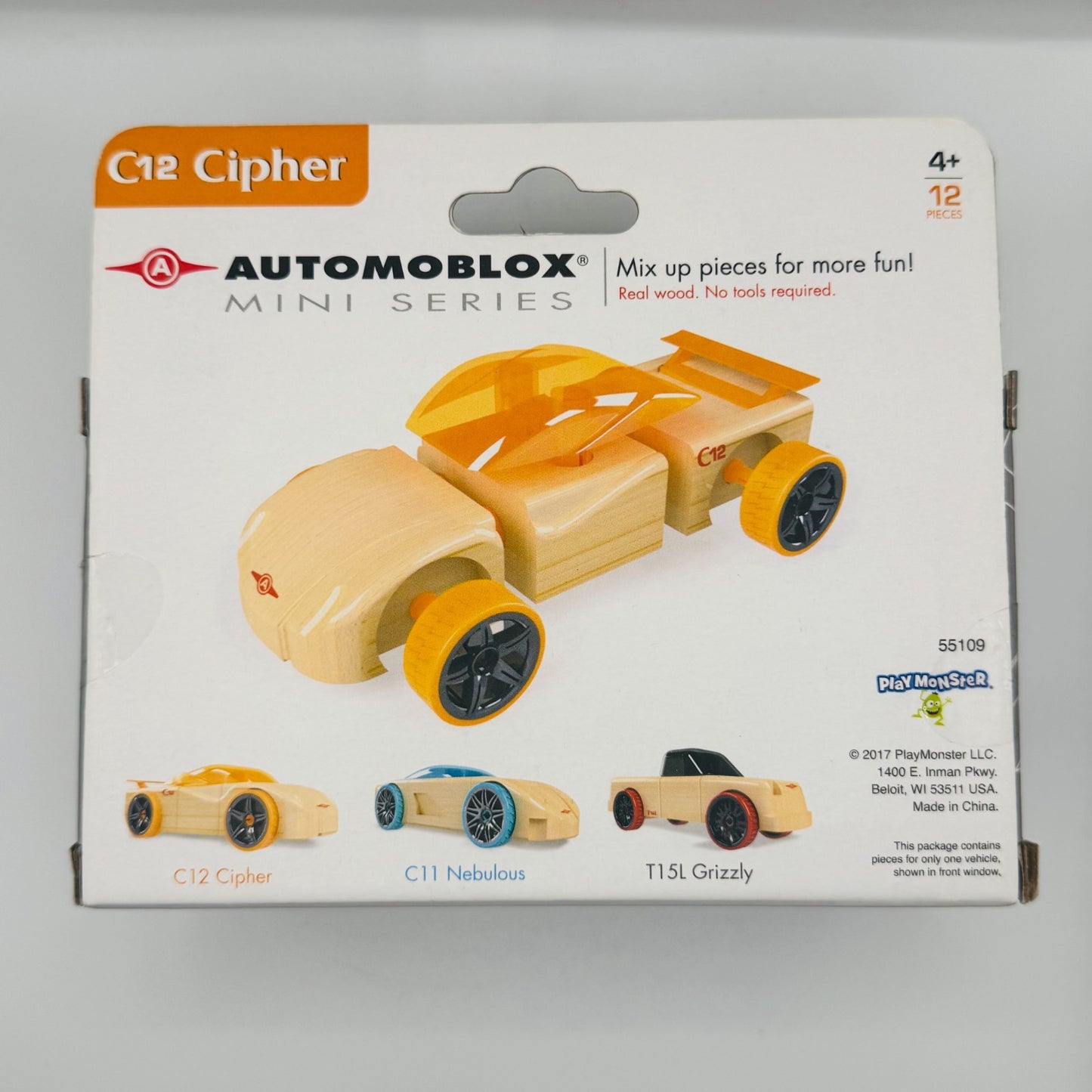 Automoblox - C12 CIPHER Mini Series - Solid Wood Car