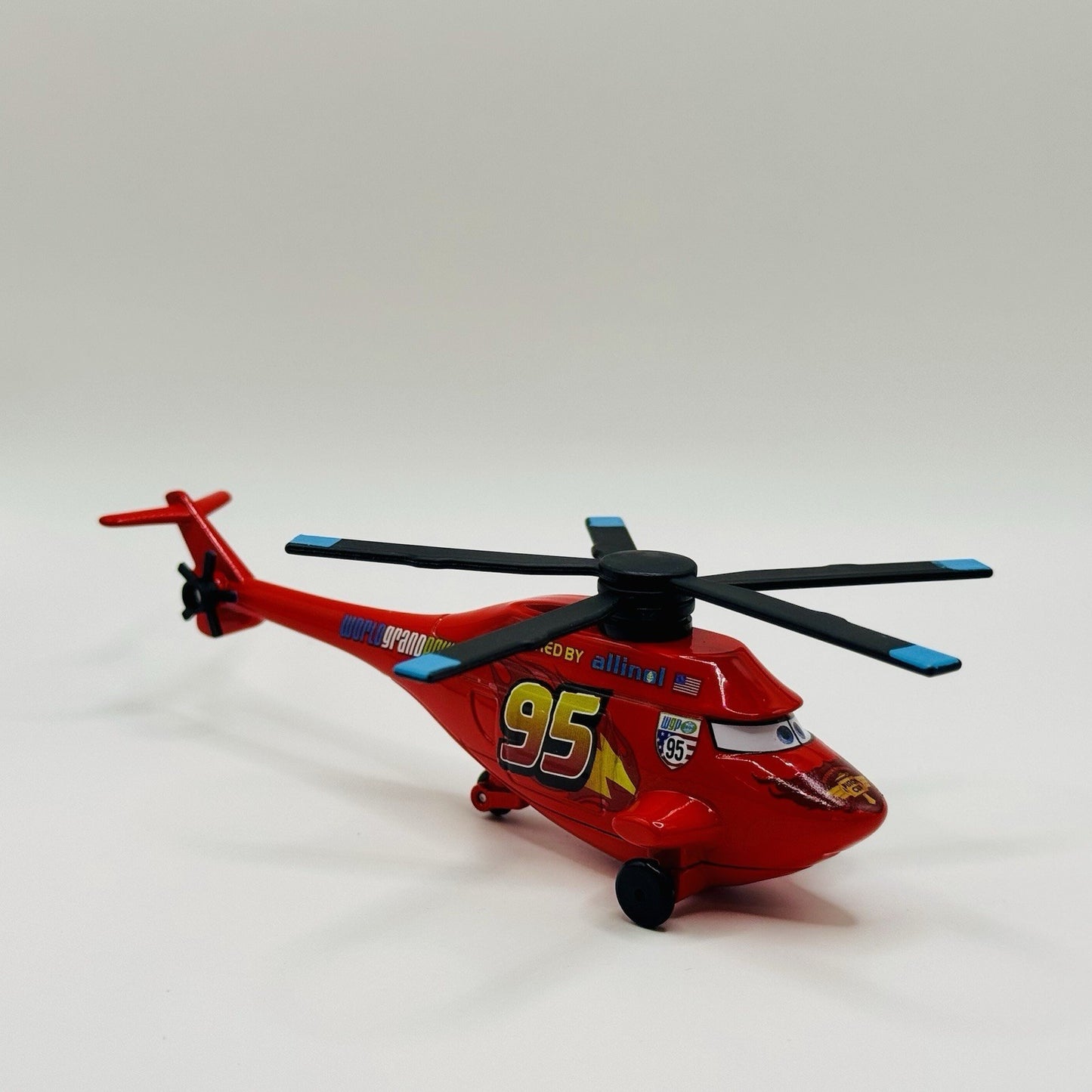 Disney Pixar Cars - TEAM McQUEEN HELICOPTER CARS 2 Custom - 1:55 Diecast