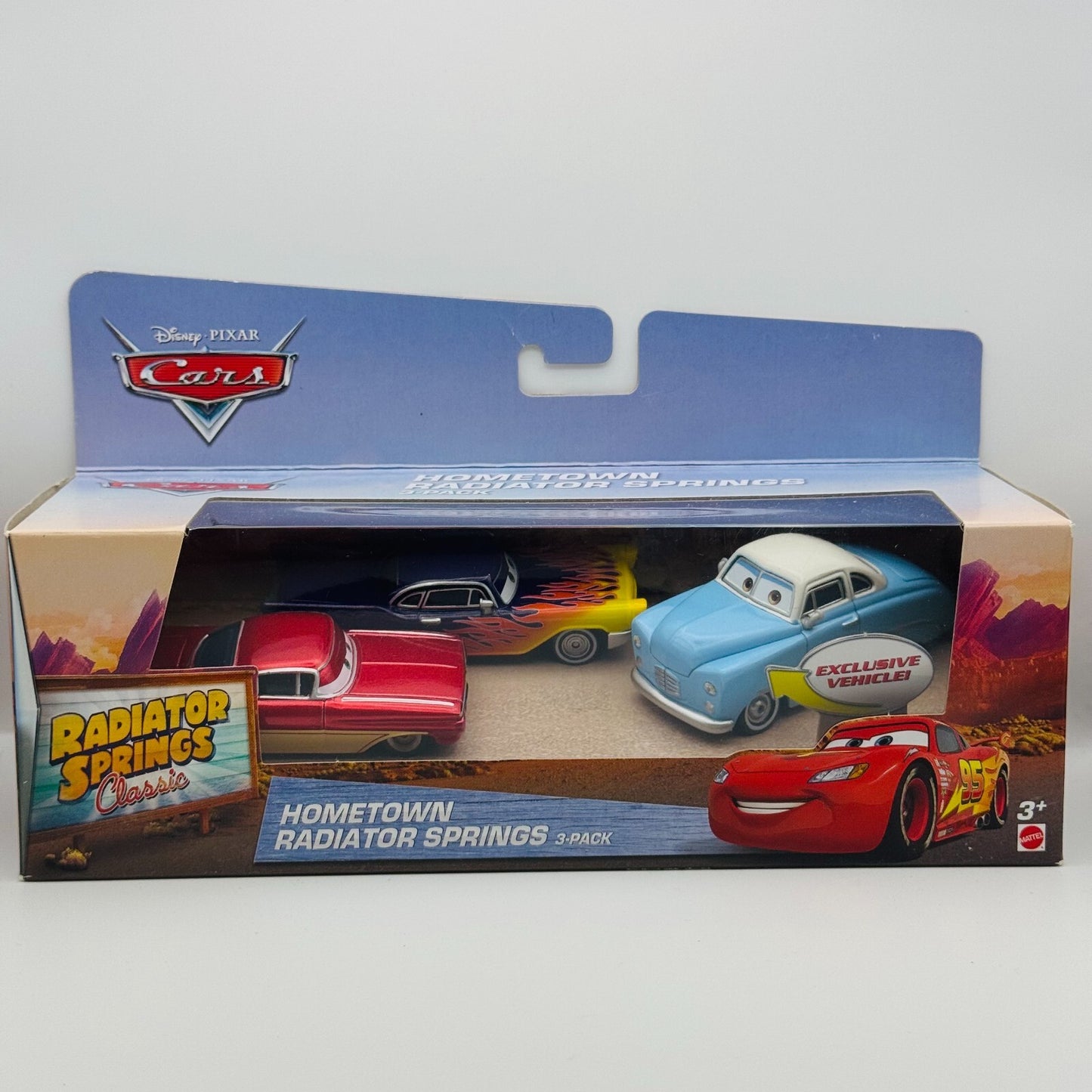Disney Pixar Cars FLASHBACK TO RADIATOR SPRINGS JONAS REVERA 3-Pack 1:55 Diecast