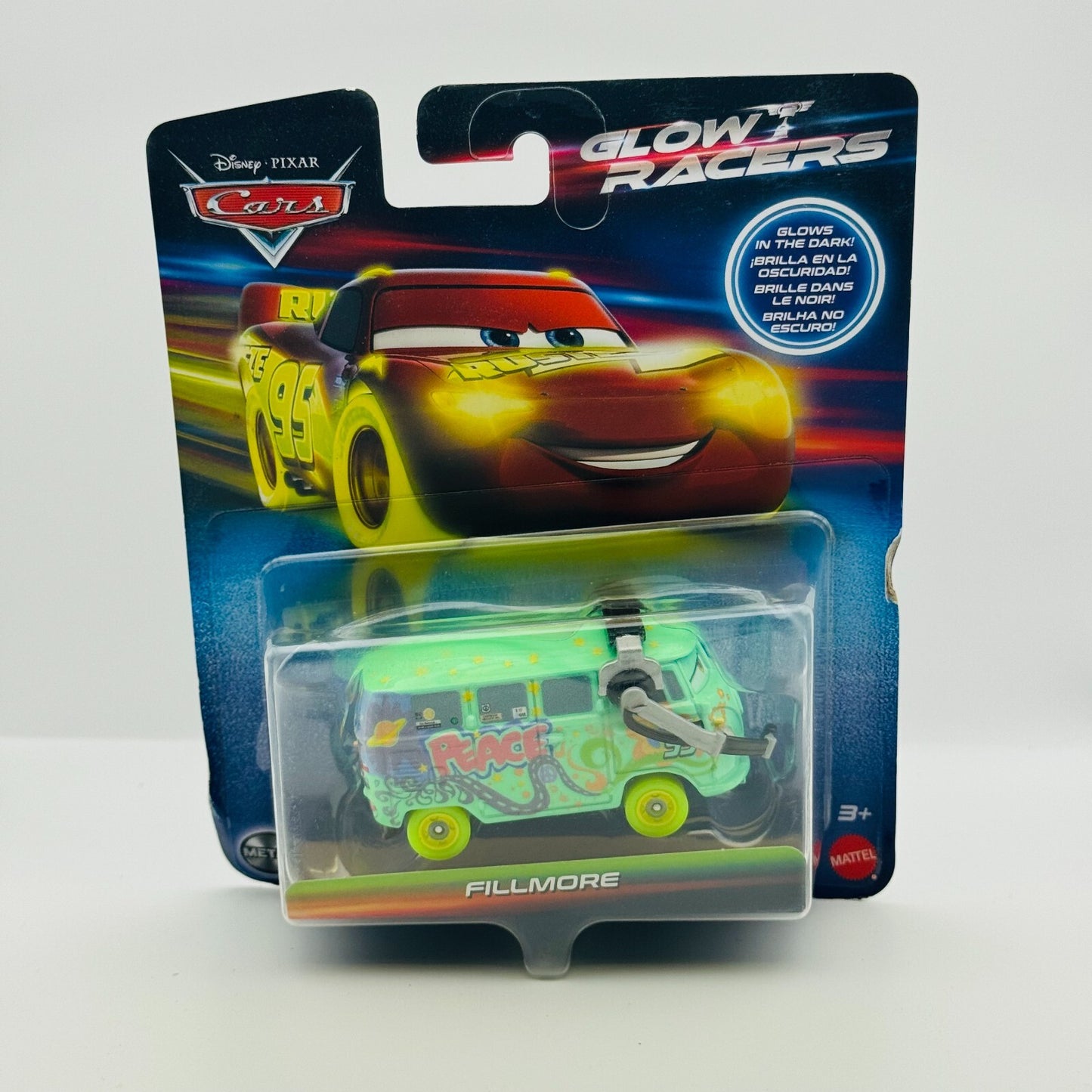 Disney Pixar Cars - GLOW RACERS FILLMORE (Glow In The Dark) - 1:55 Diecast