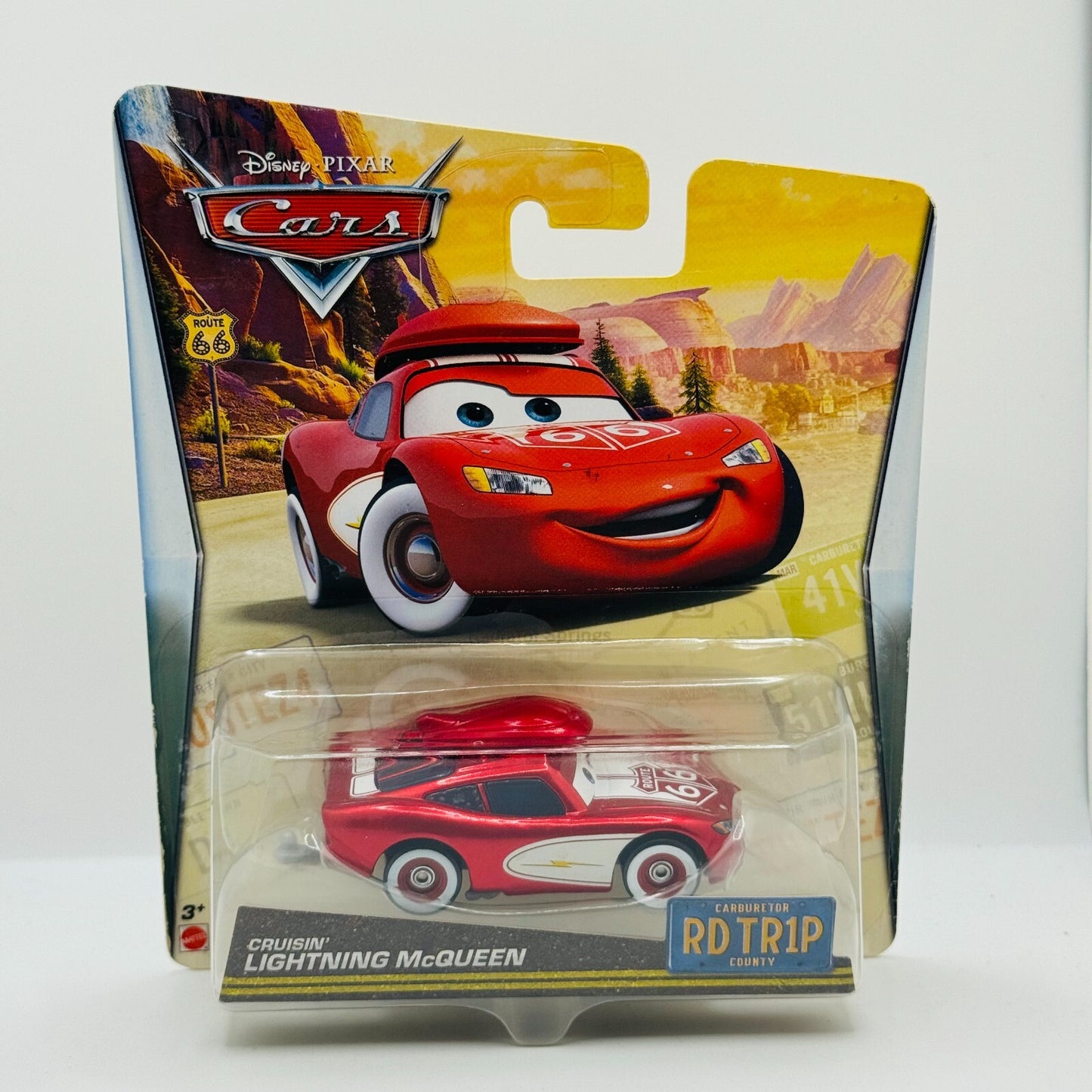 Disney Pixar Cars - ROAD TRIP CRUISIN' LIGHTNING MCQUEEN RD TR1P - 1:55 Diecast