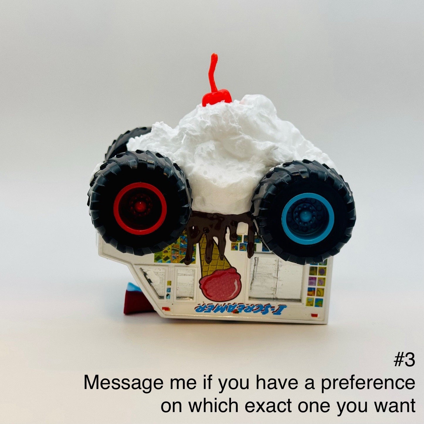 Disney Pixar Cars Toon I-SCREAMER SUNDAE CUSTOM Monster Truck Mater 1:55 Diecast
