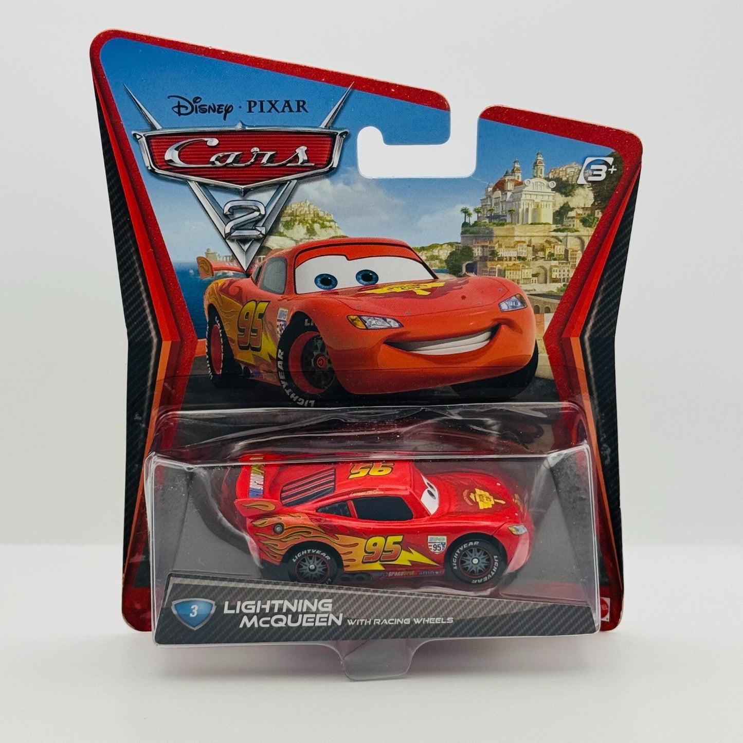 Disney Pixar Cars - WGP McQUEEN WITH RACING WHEELS Cars 2 2011 - 1:55 Diecast