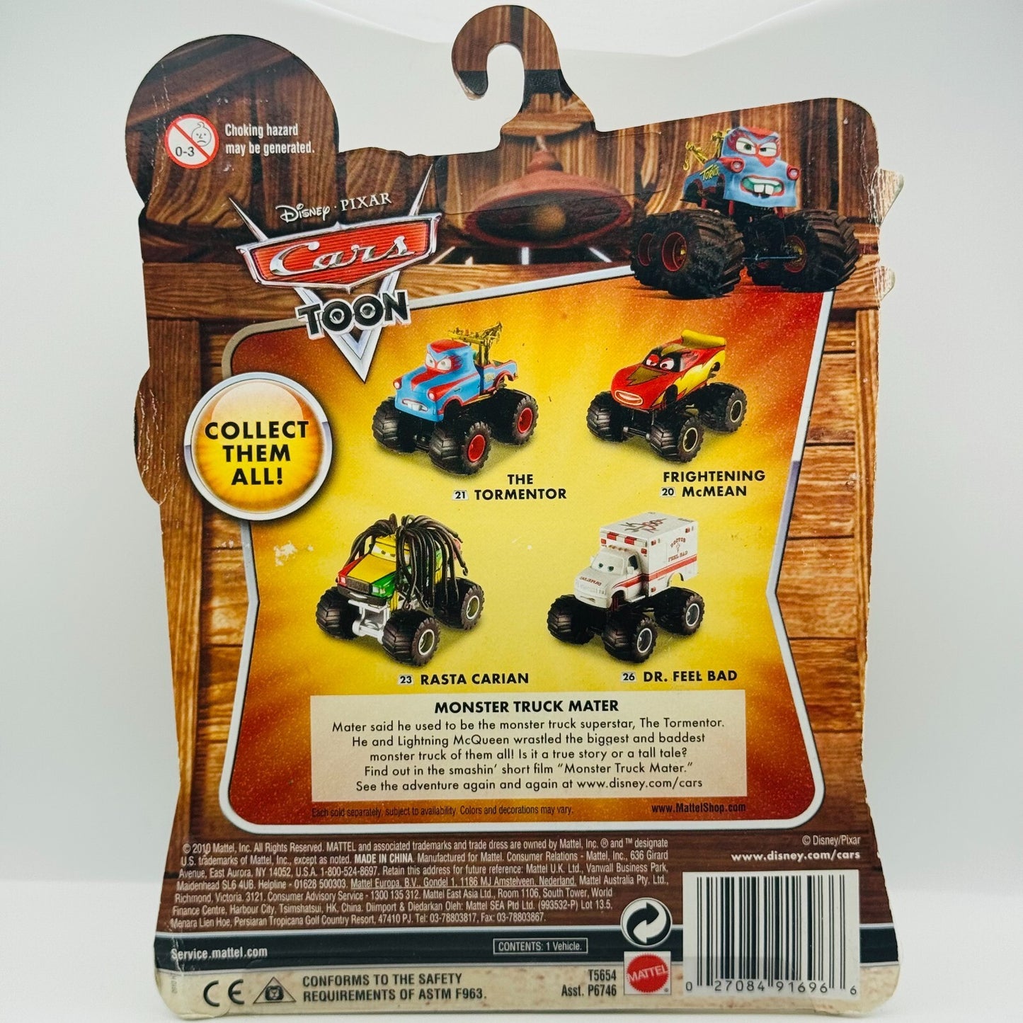 Disney Pixar Cars Toon - FRIGHTENING MCMEAN Monster Truck Mater - 1:55 Diecast