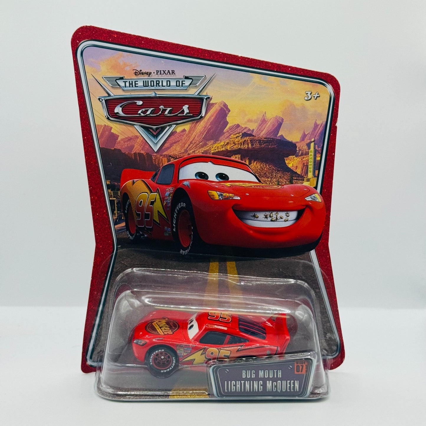Disney Pixar Cars - BUG MOUTH LIGHTNING MCQUEEN World Of Cars 2008- 1:55 Diecast