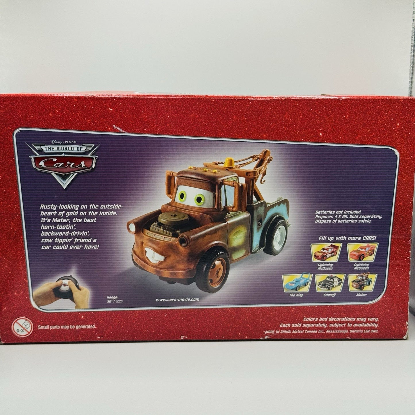 Disney Pixar Cars - TYCO RC REMOTE CONTROL MATER - World Of Cars 2008