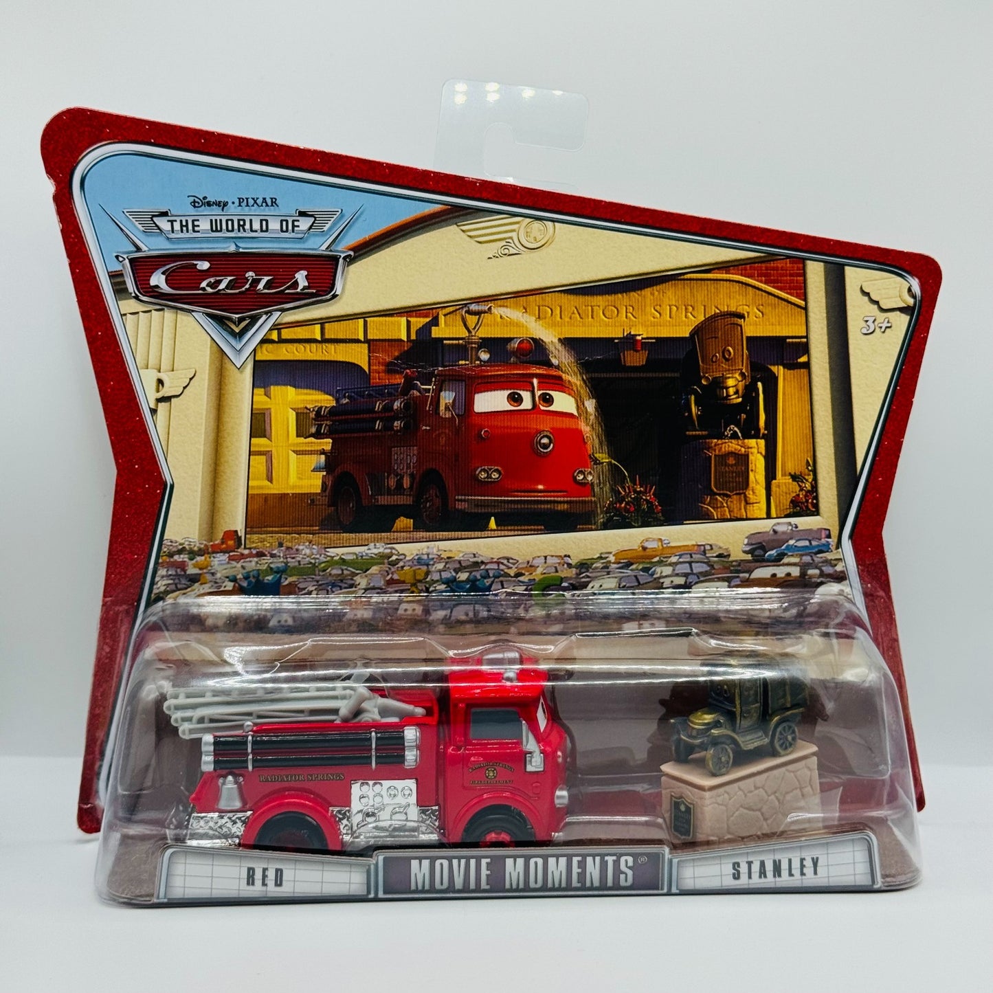 Disney Pixar Cars - RED FIRETRUCK & STANLEY World of Cars 2008 - 1:55 Diecast