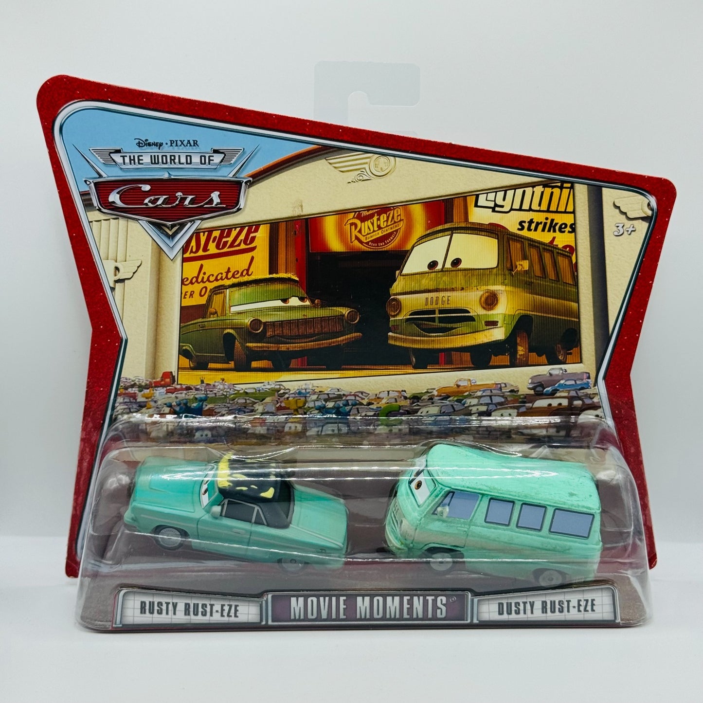 Disney Pixar Cars - RUSTY & DUSTY RUST-EZE World of Cars 2008 - 1:55 Diecast