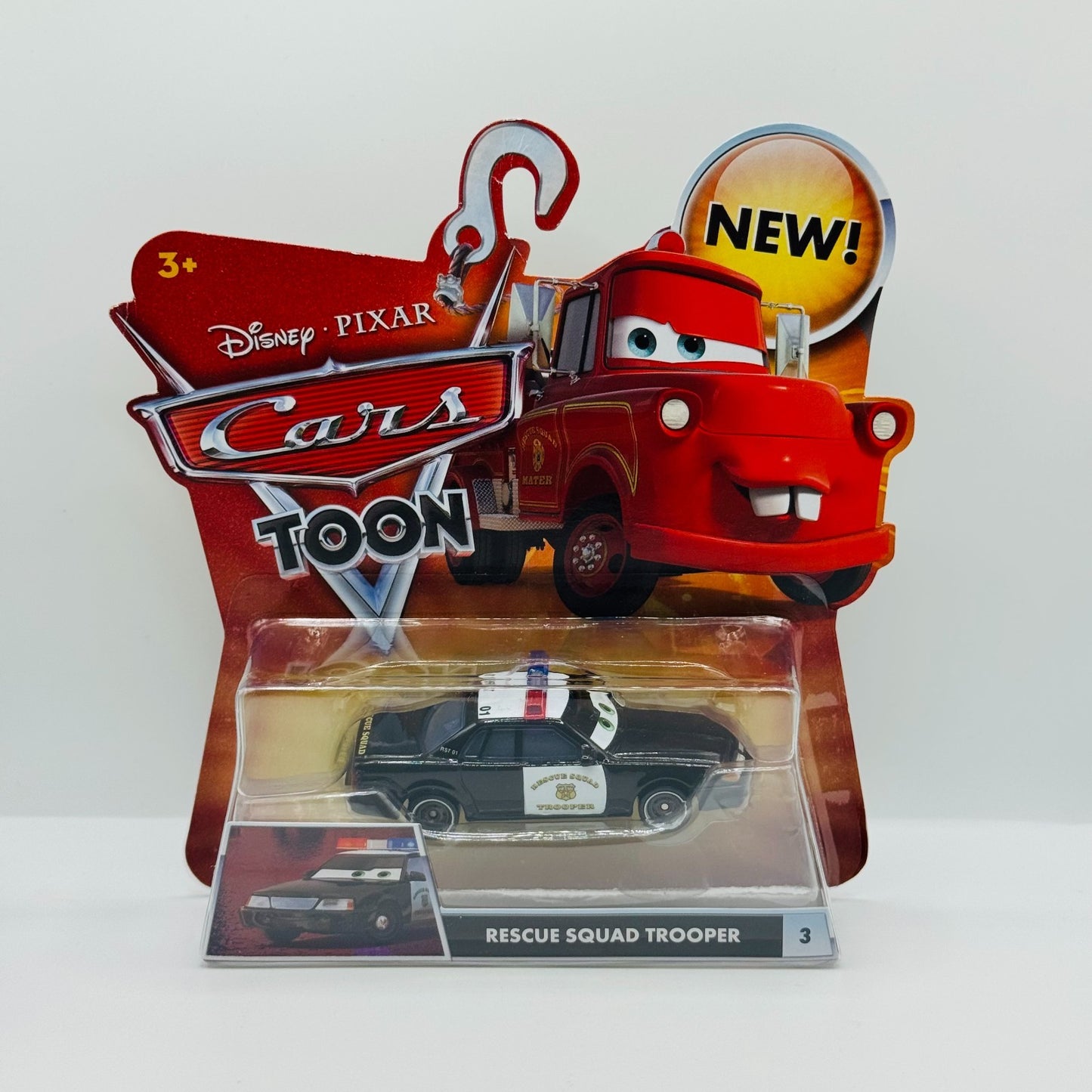 Disney Pixar Cars Toon - RESCUE SQUAD TROOPER Rescue Squad Mater - 1:55 Diecast