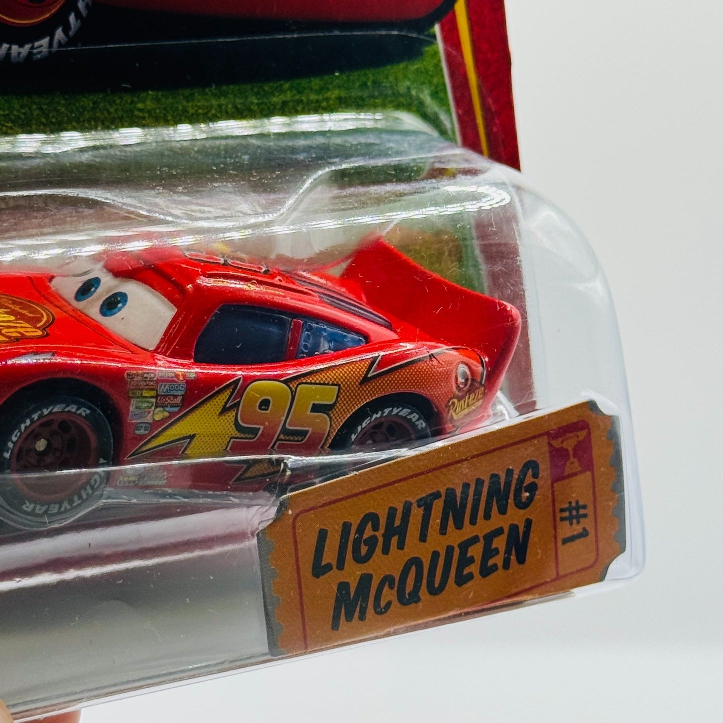Disney Pixar Cars - LIGHTNING MCQUEEN #1 SPOILER Race O Rama 2009 - 1:55 Diecast
