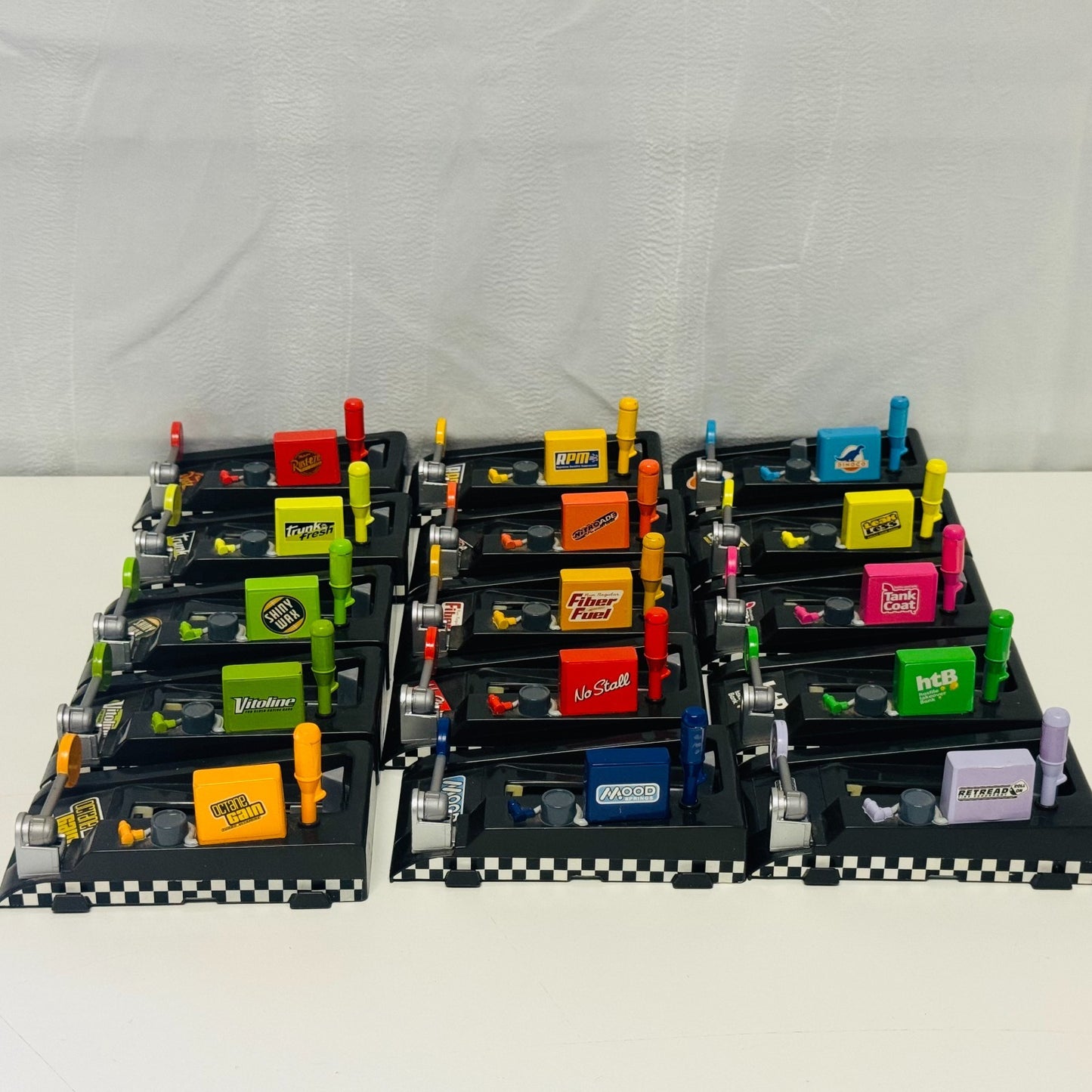 Disney Pixar Cars - PISTON CUP PIT RACE-OFF LAUNCHERS SET OF 15 - 1:55 Diecast