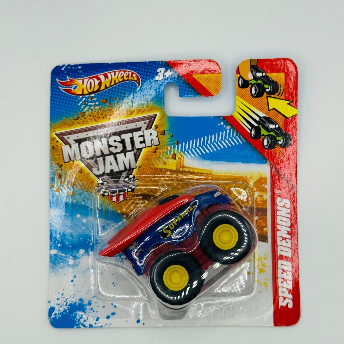 Hot Wheels - MONSTER JAM SUPERMAN Speed Demons - Pull Back & Go