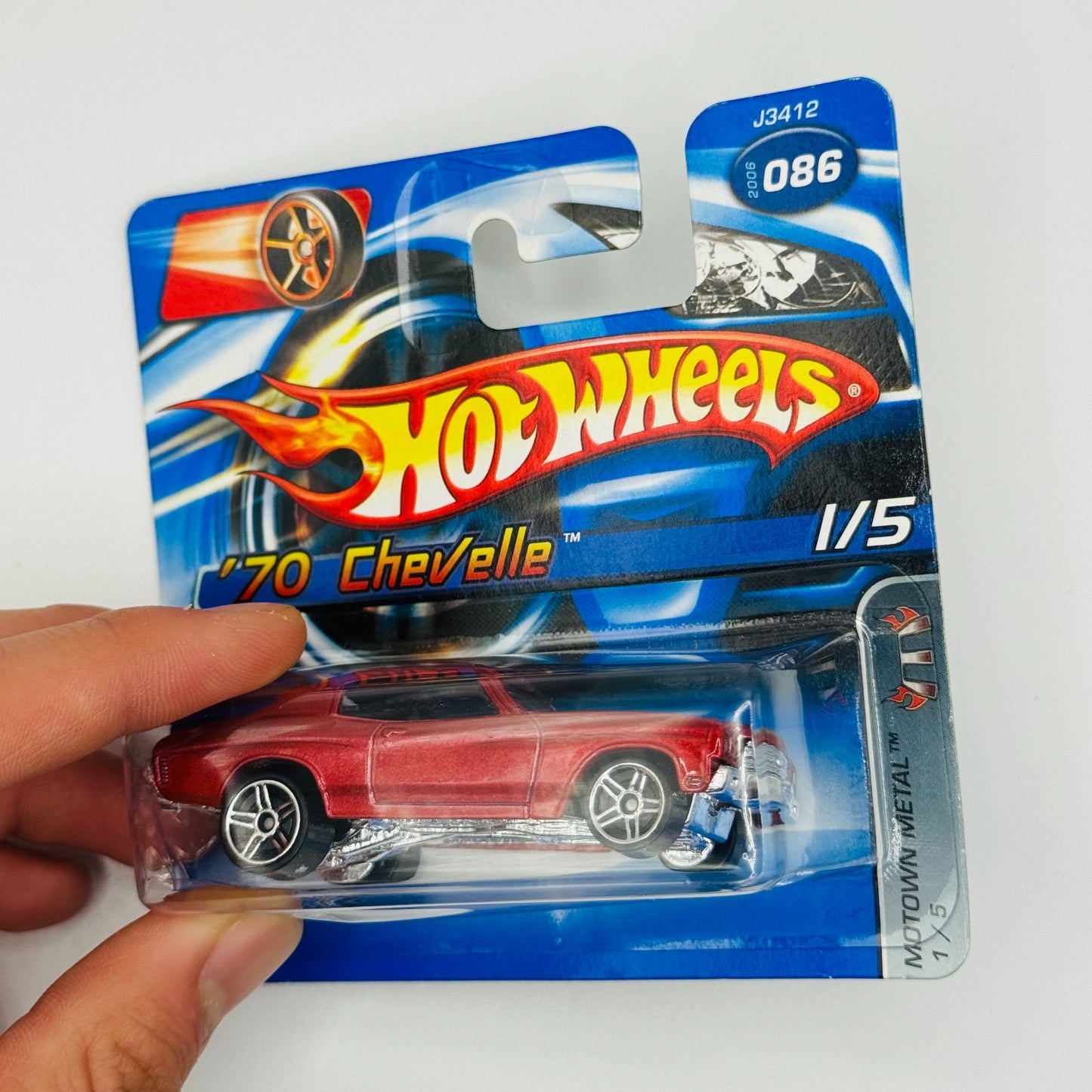 Hot Wheels - '70 CHEVELLE 1/5 Motown Metal SHORT CARD 2006 - 1:64 Scale Diecast