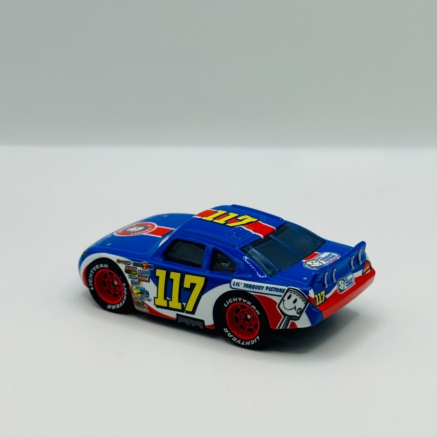 Disney Pixar Cars - RALPH CARLOW LIL TORQUEY PISTONS Rubber Tires - 1:55 Diecast