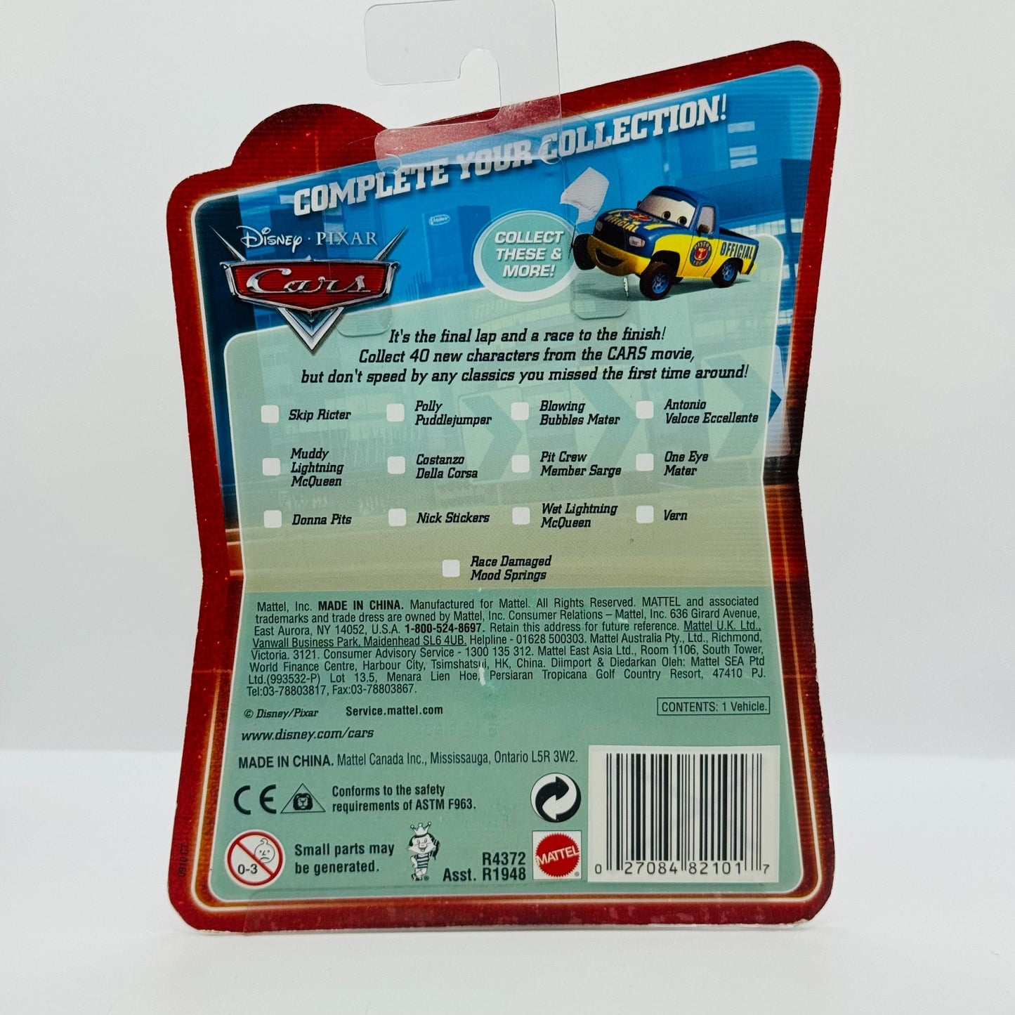 Disney Pixar Cars - MUDDY LIGHTNING MCQUEEN Final Lap 2010 - 1:55 Diecast