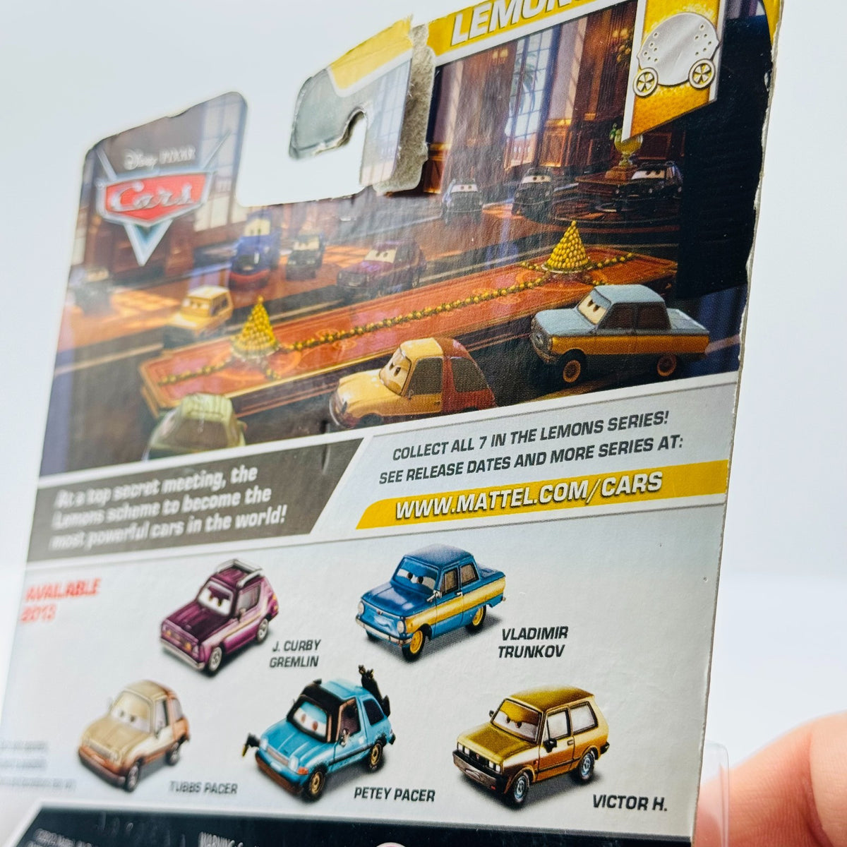 Disney Pixar Cars - TUBBS PACER WITH PAINT SPRAY ERROR Lemons 2013 -1:55 Diecast