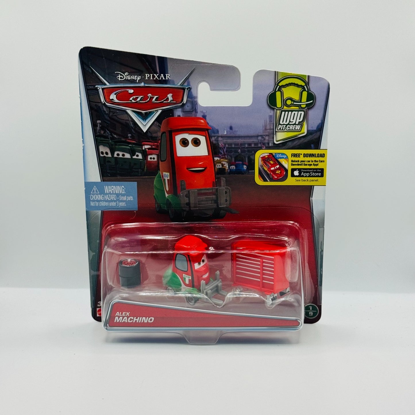 Disney Pixar Cars - ALEX MACHINO FRANCESCO PITTY WGP Pit Crew 2016 1:55 Diecast