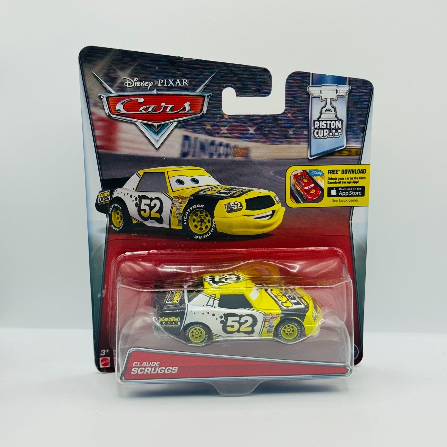 Disney Pixar Cars - LEAK LESS CLAUDE SCRUGGS Piston Cup 2016 - 1:55 Diecast